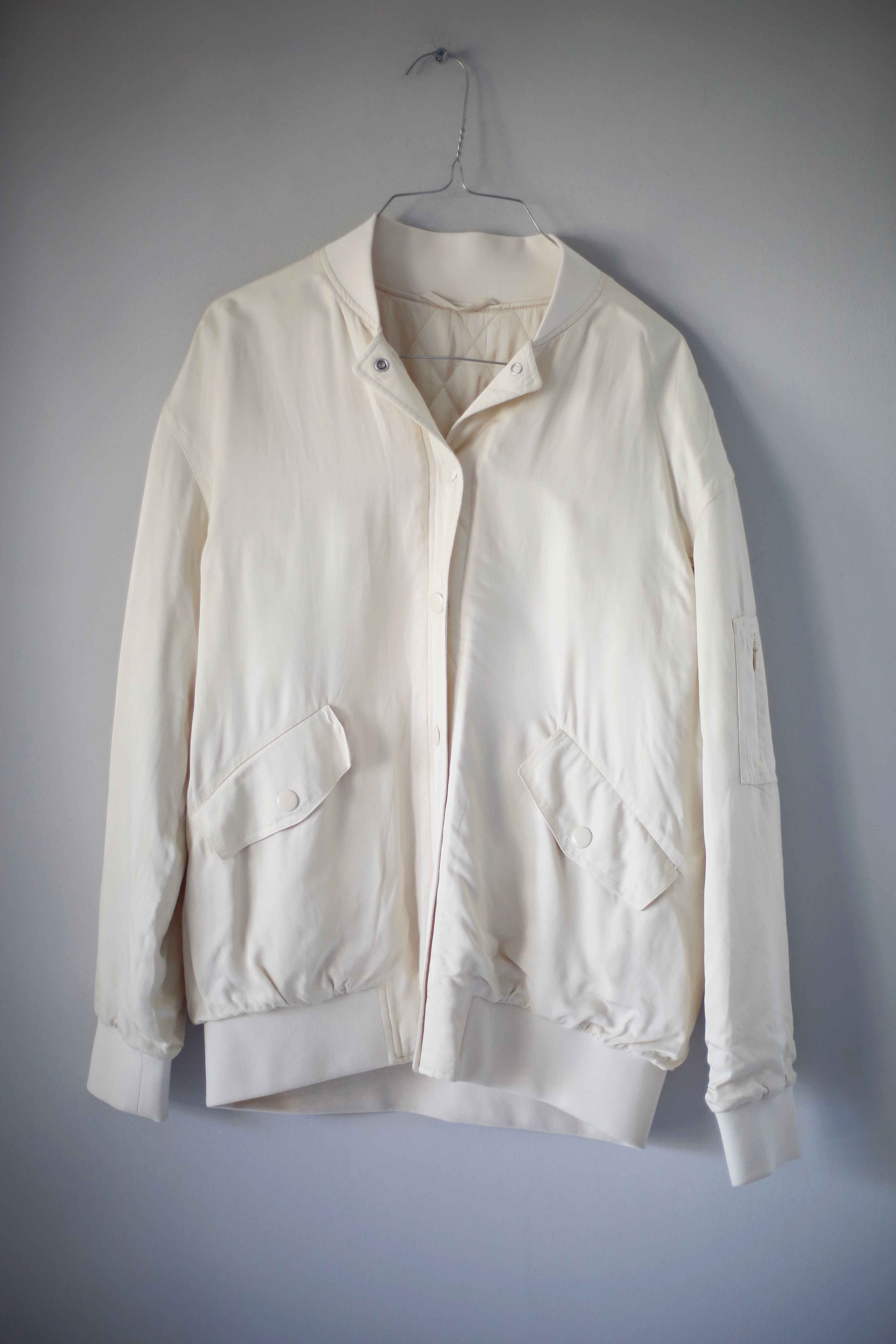 &other stories Blouson Jacke Creme Beige 38 M Bomberjacke basic