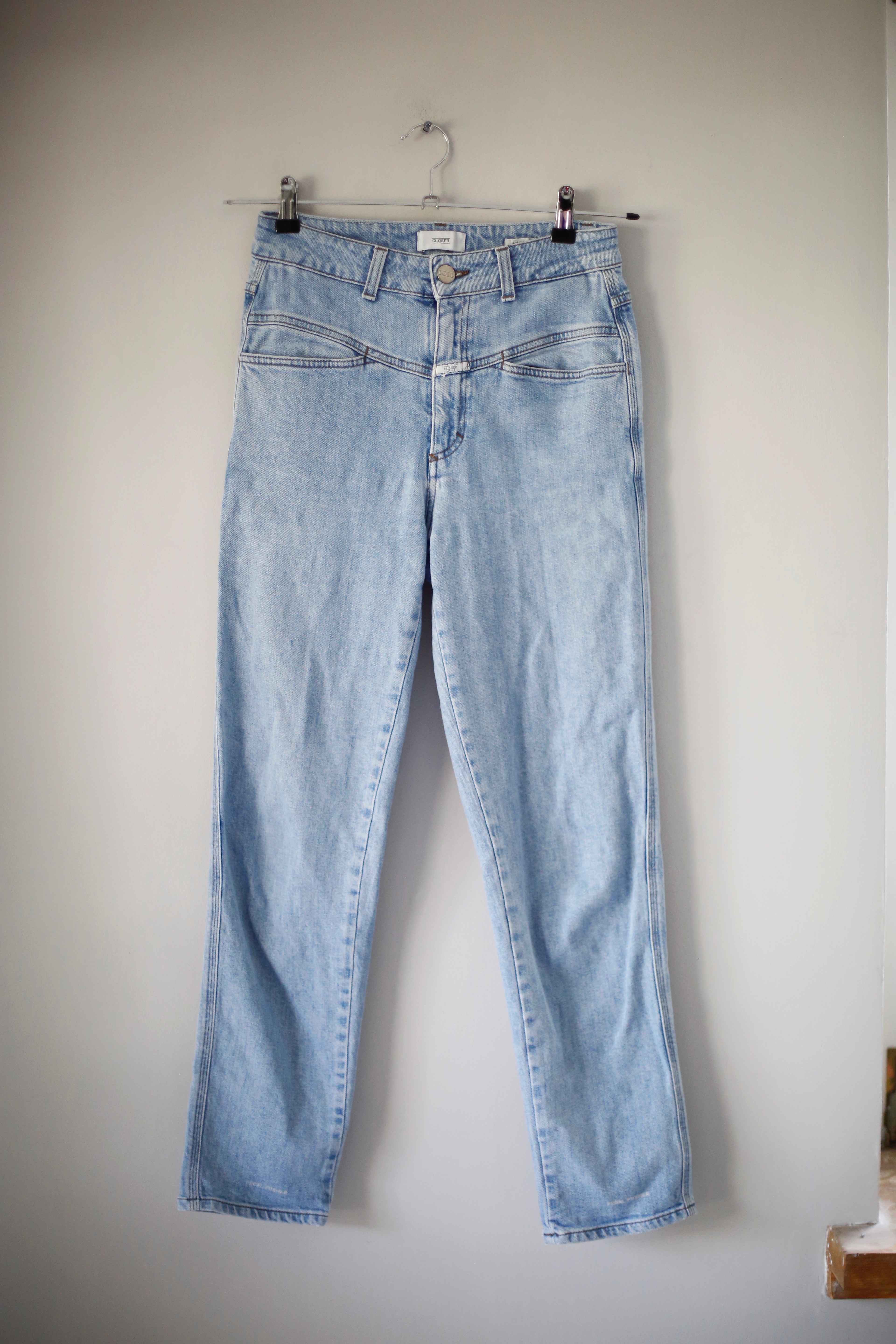 closed hose pedal pusher Closed Pedal Pusher Blau denim 42 high waist Hose Jeans slim Röhrenhos – Handpicked pieces