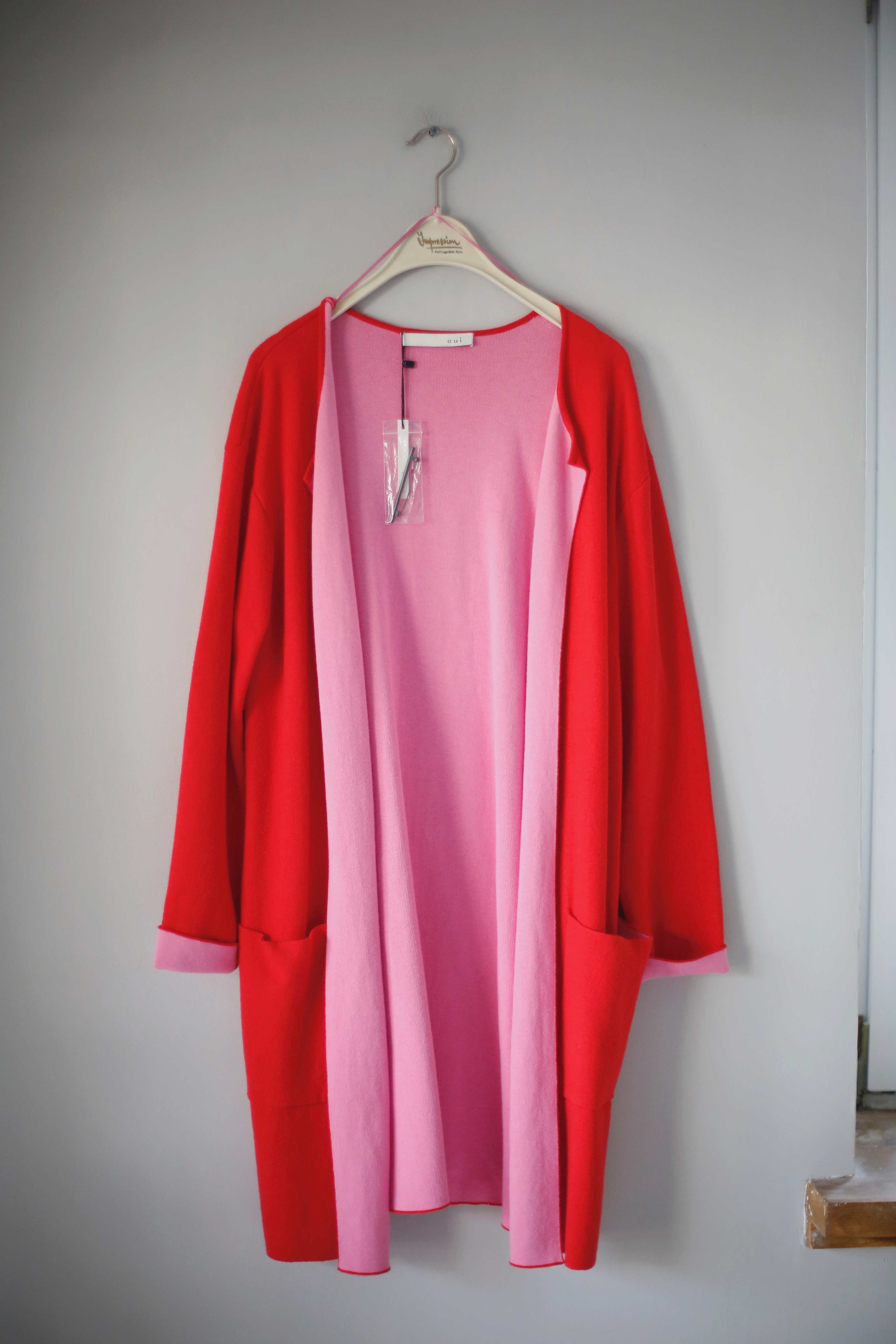 OUI Jacke Cardigan Strickjacke Neu rot Pink 38 M Jacke