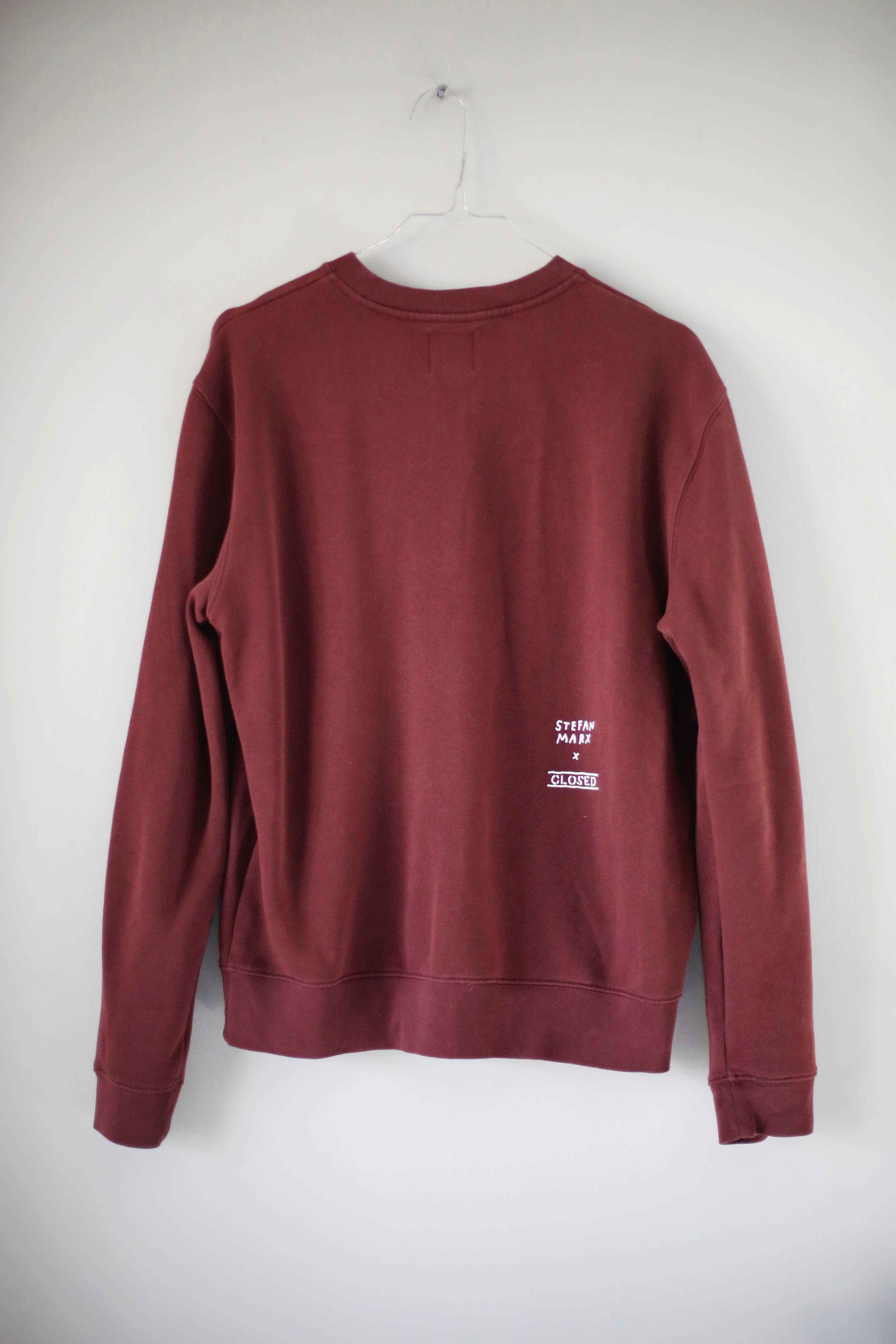 Stefan Marx x Closed Hoodie Pullover rot weinrot S Edition Bordeaux Sweater Hoodie