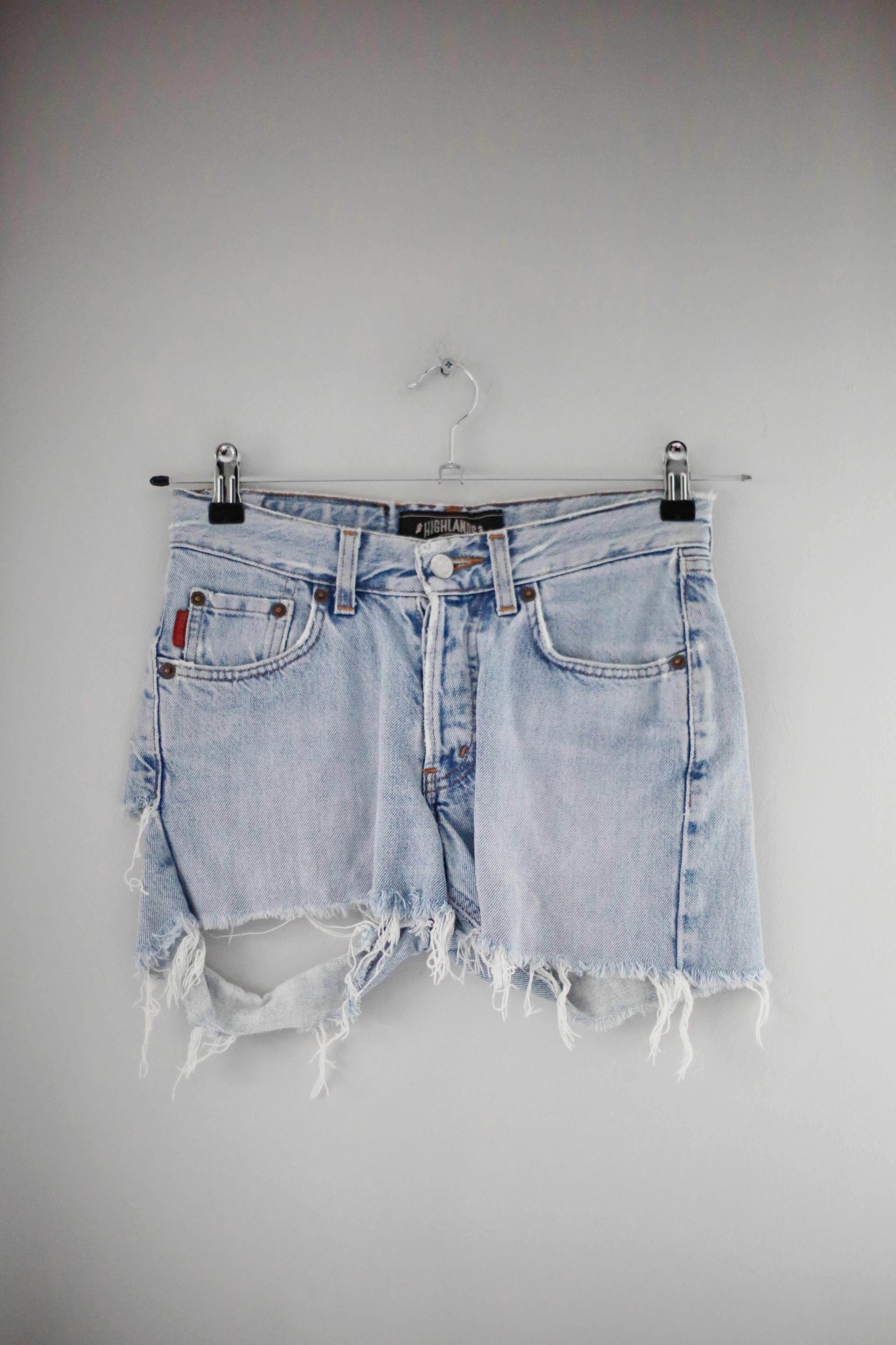 Highlands Shorts Blau true Vintage basic kurz used Jeans 36 S