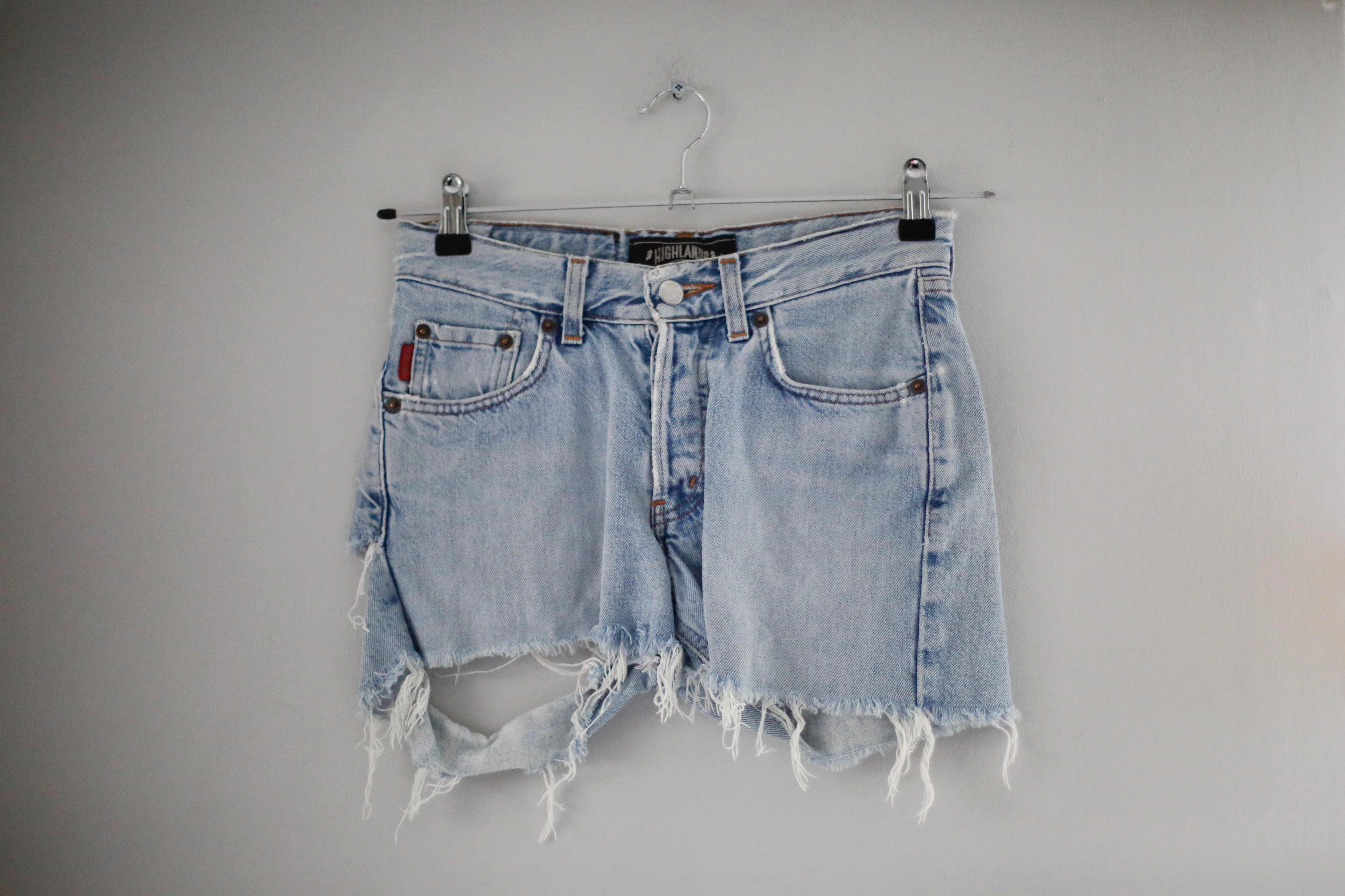 Highlands Shorts Blau true Vintage basic kurz used Jeans 36 S