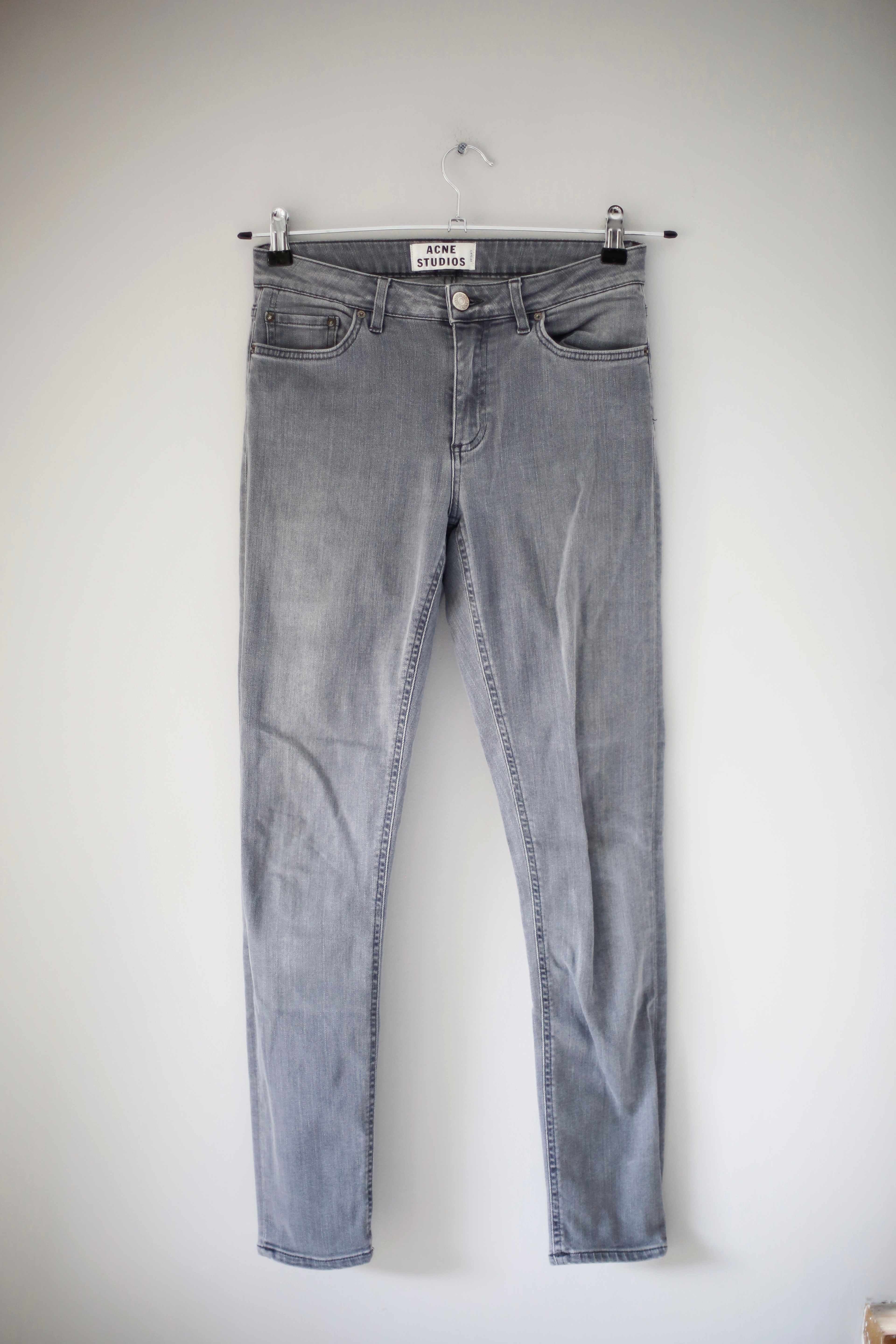 Acne Studios Hose grau 28/32 skin 5 ionx slim Röhrenhose mid waist