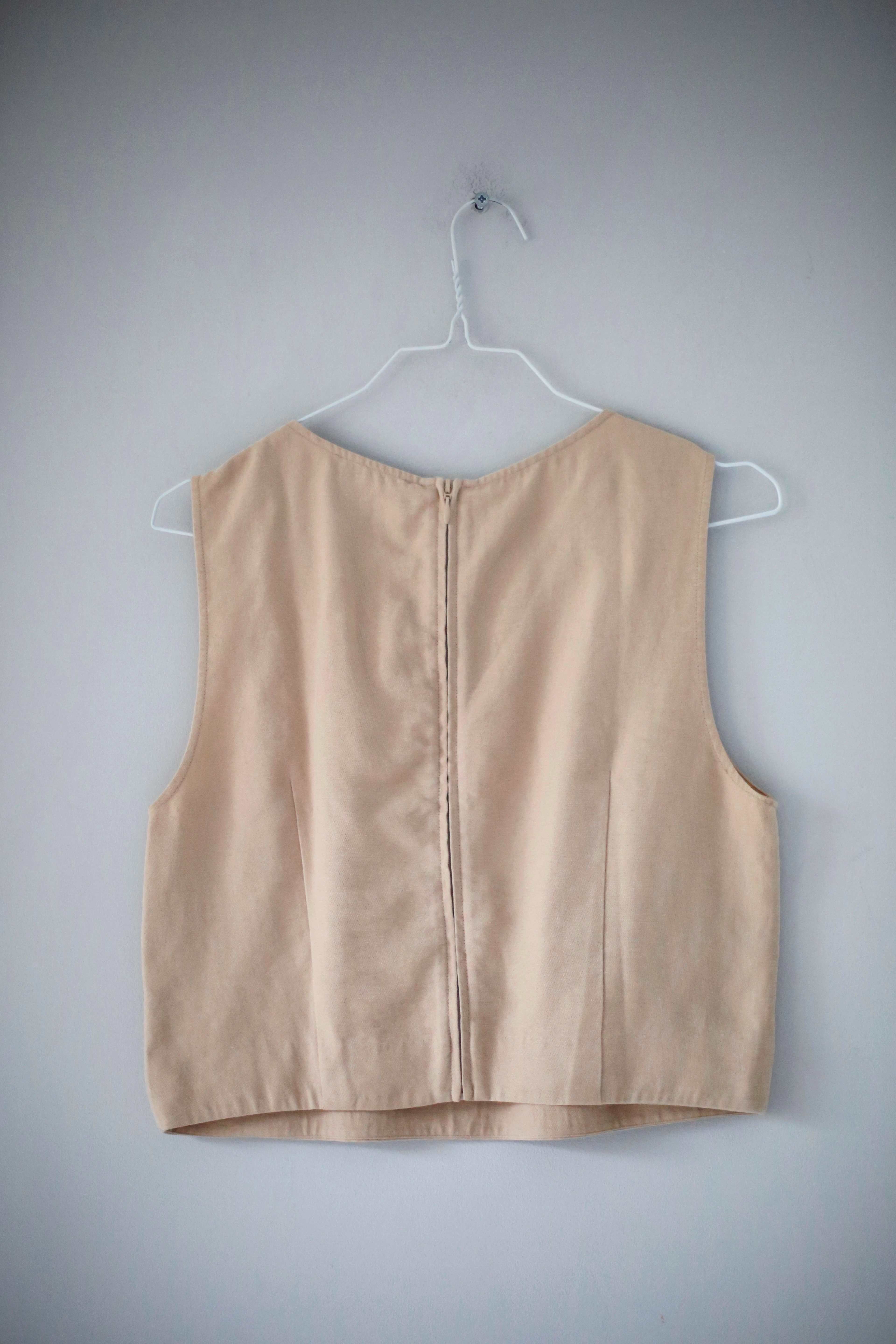 &other stories Top Shirt Oberteil Creme Beige Leinen 40 L Paris Atelier 38 M