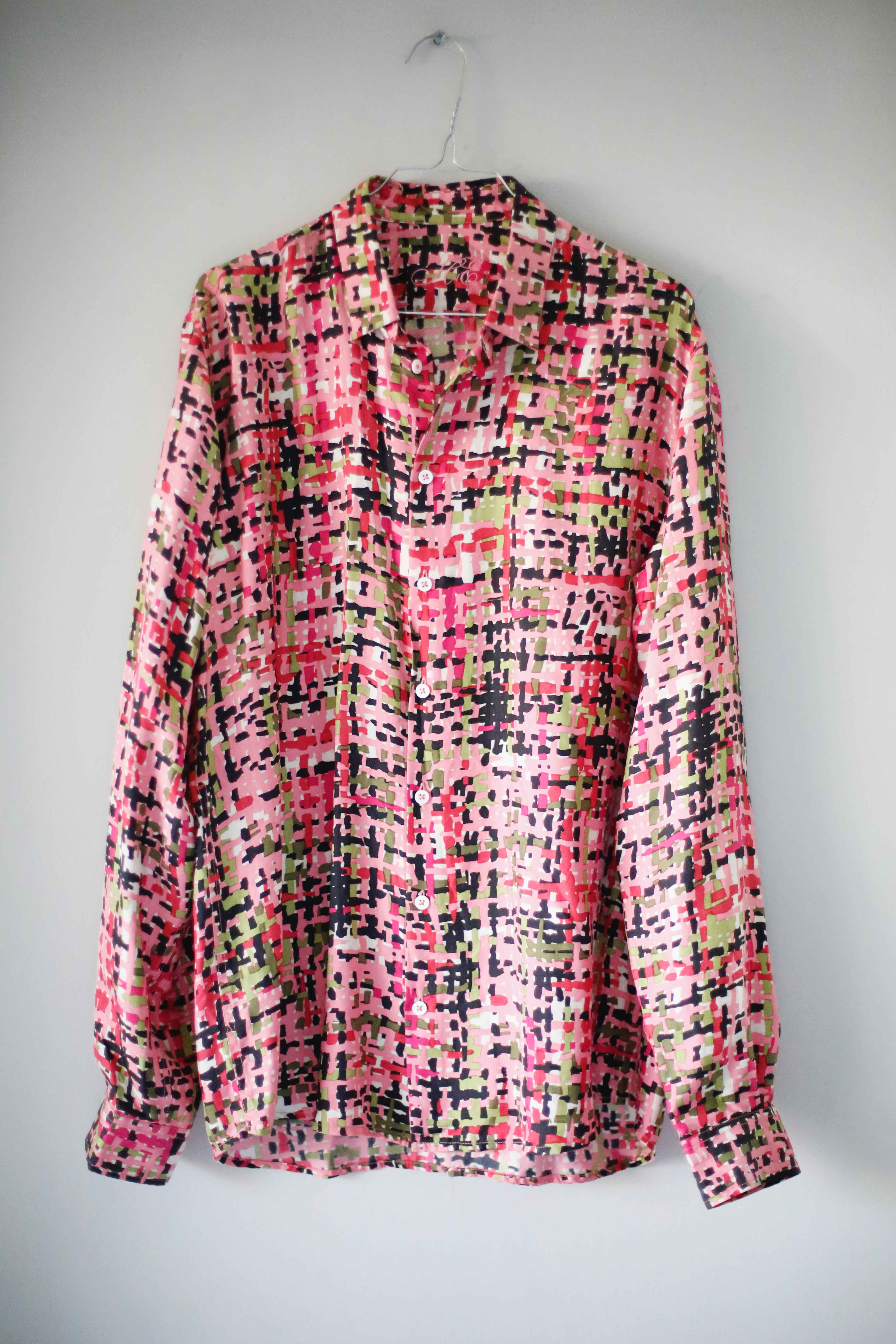 Herr von Eden Bluse Shirt Oberteil Rosa 38 M Muster Gemustert