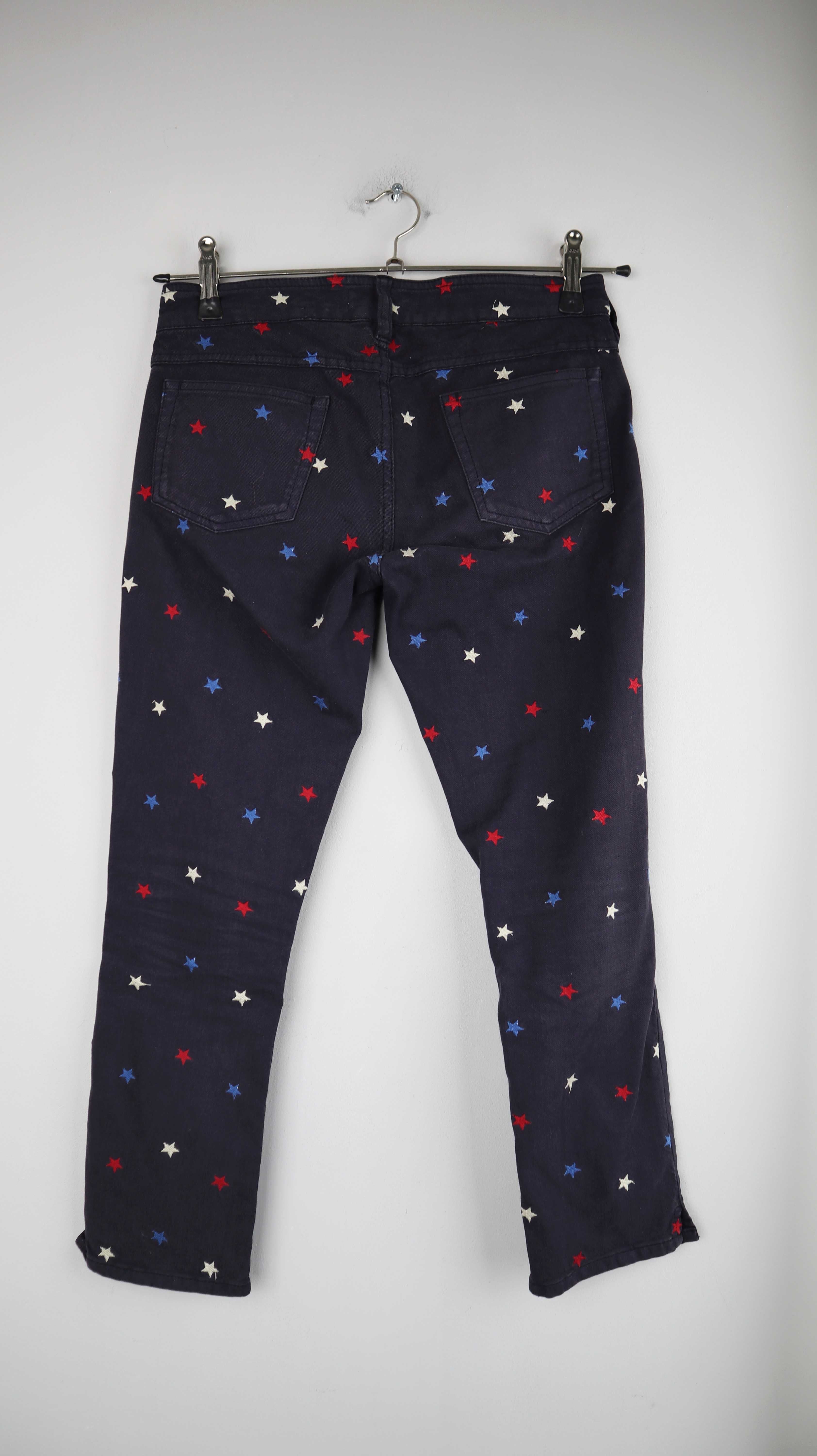 Isabel Marant Etoile Hose Blau slim 38 M Sterne Röhrenhose