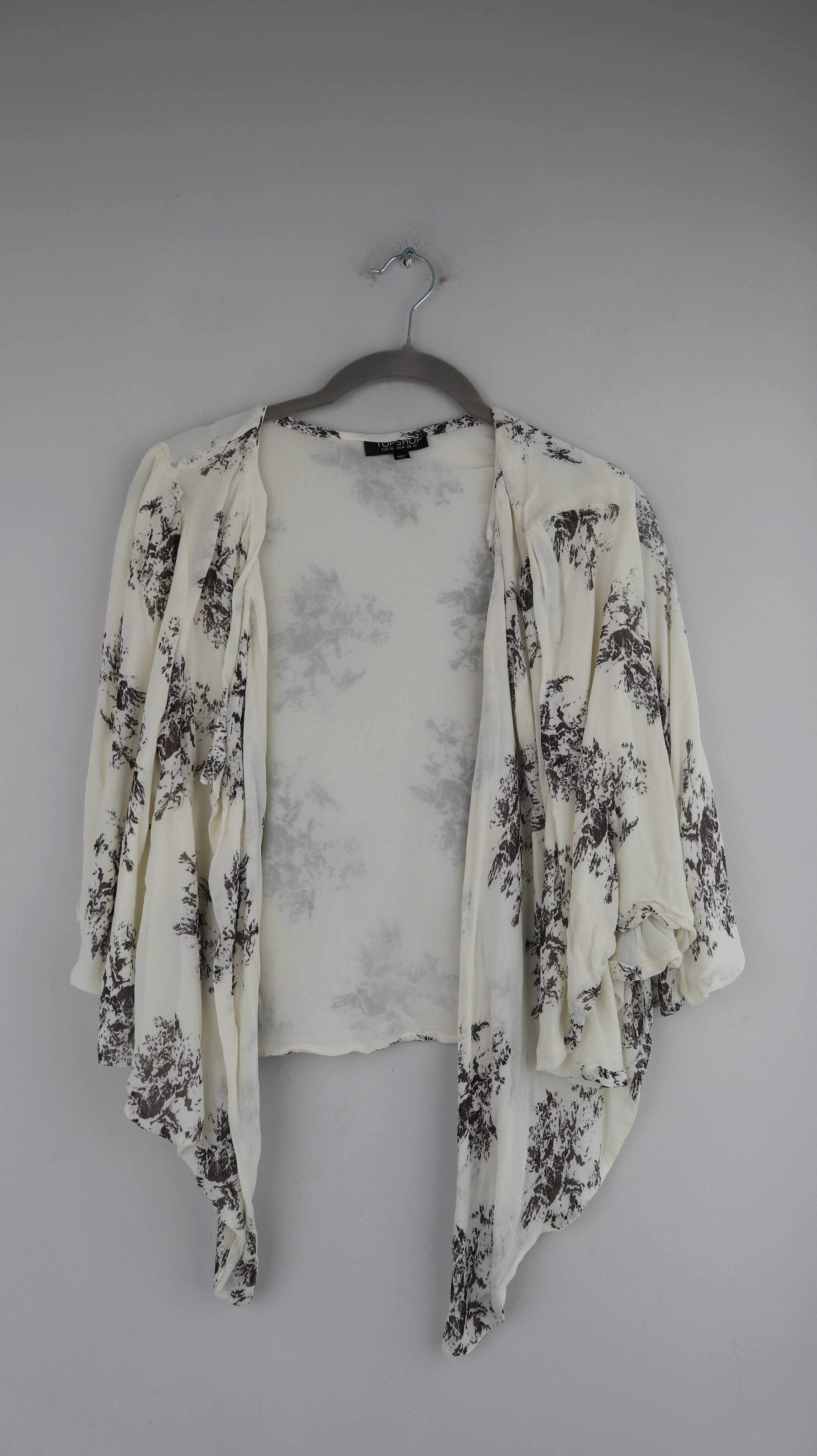 Topshop Shirt Creme Beige Cardigan 38 M Oberteil