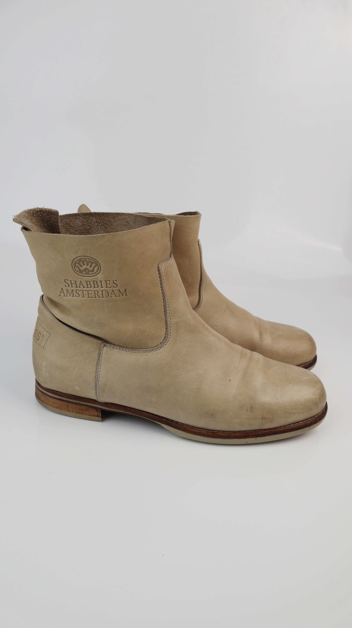 Shabbies Amsterdam Stiefel 42 braun Lederstiefel Stiefeletten
