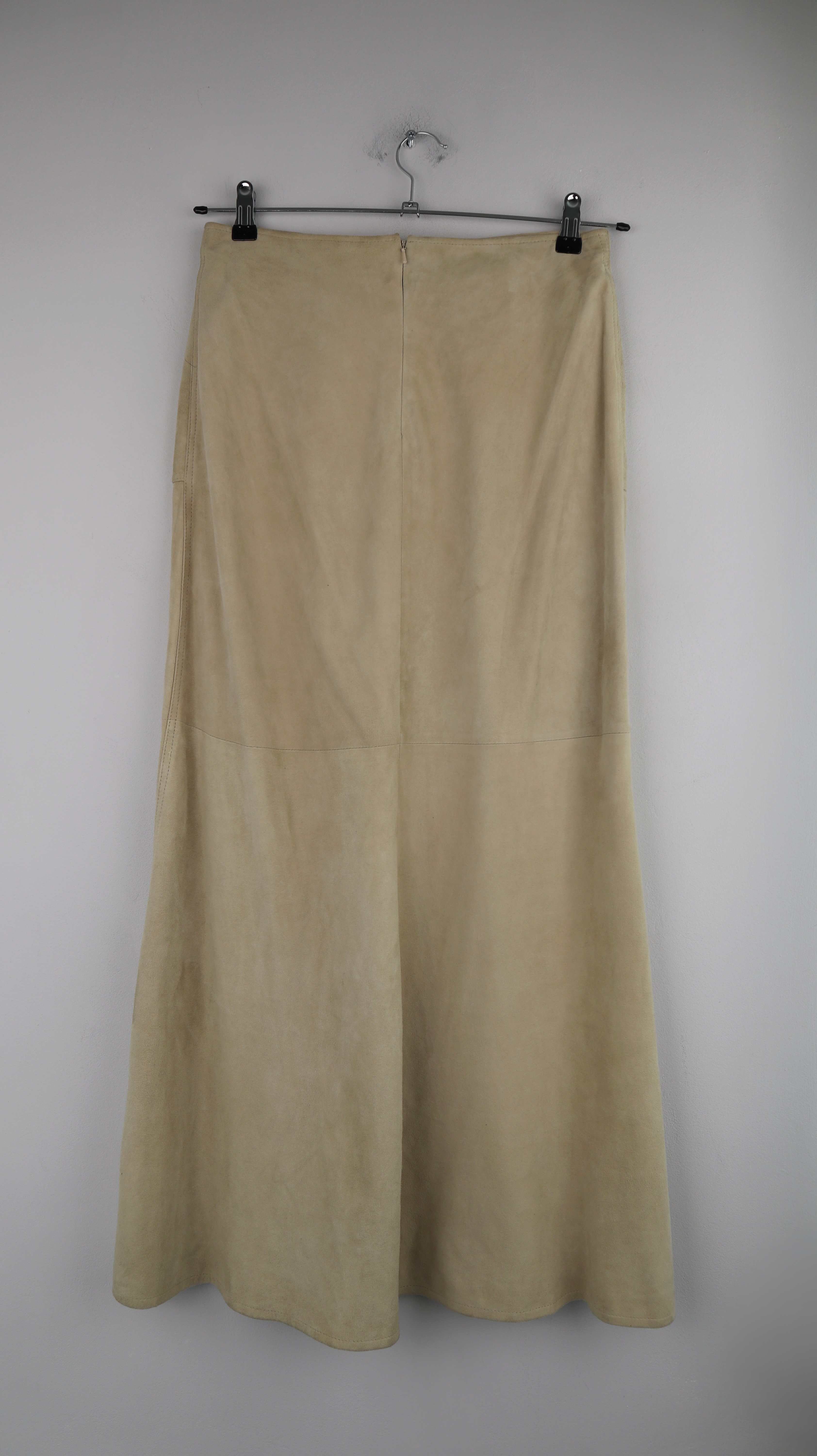 Closed Rock Wildlederrock Beige braun 38 M Maxirock Maxi Design