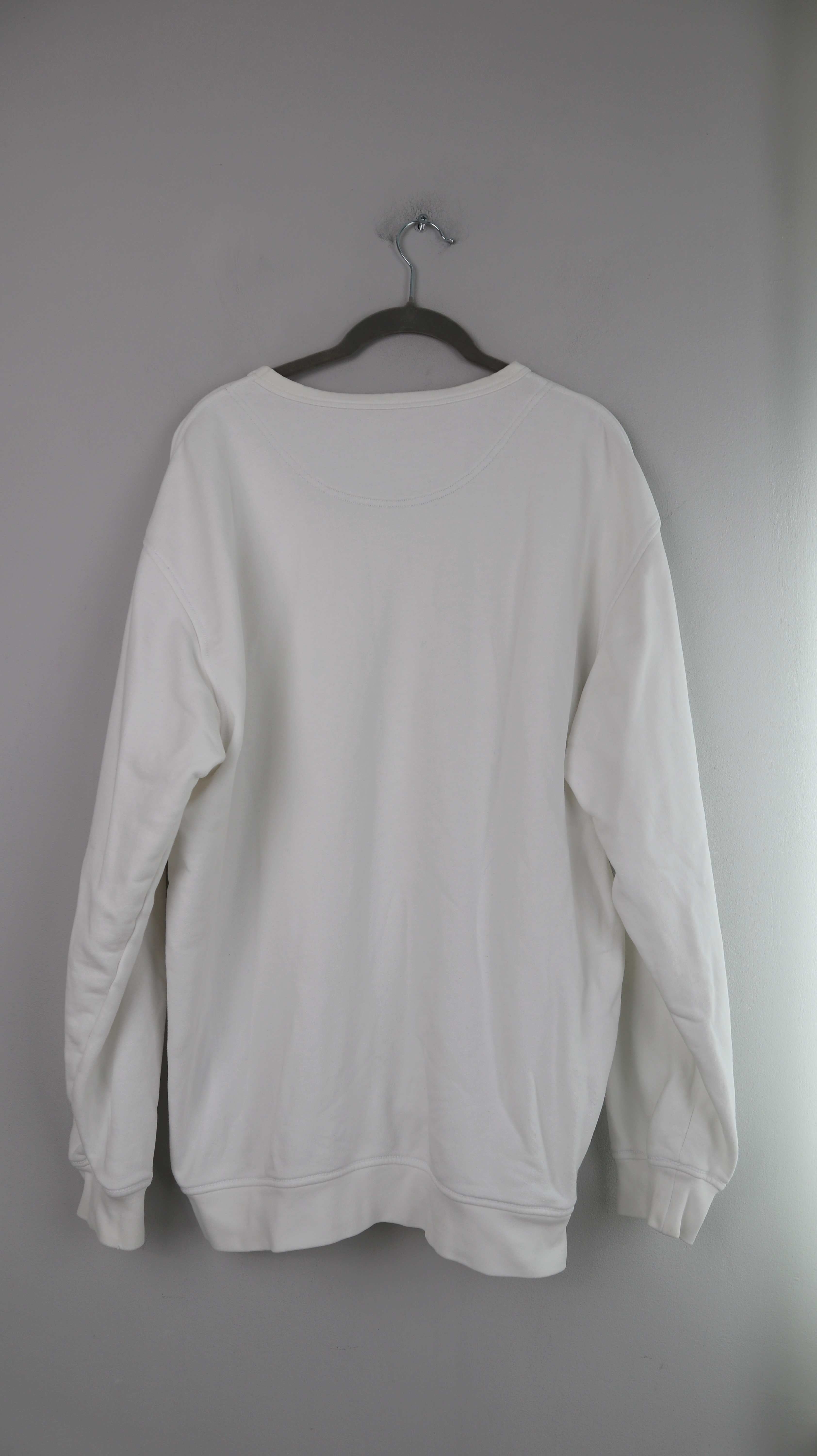 Hugo Boss Pullover Sweater Weiß Hoodie 40 L basic einfarbig