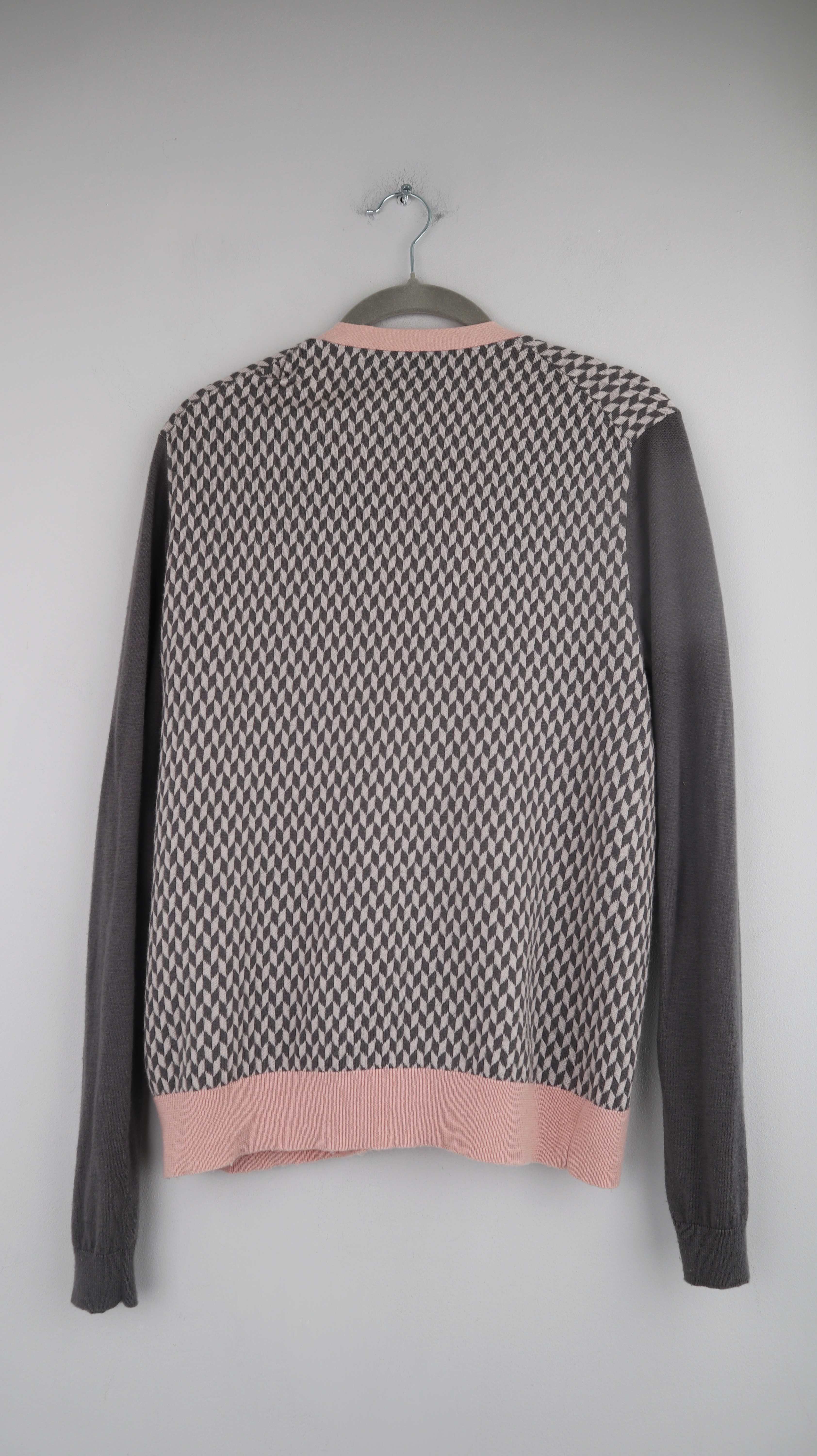 FFC Jacke Strockjacke Cardigan Grau rosa Wolle Cashmere 38 M