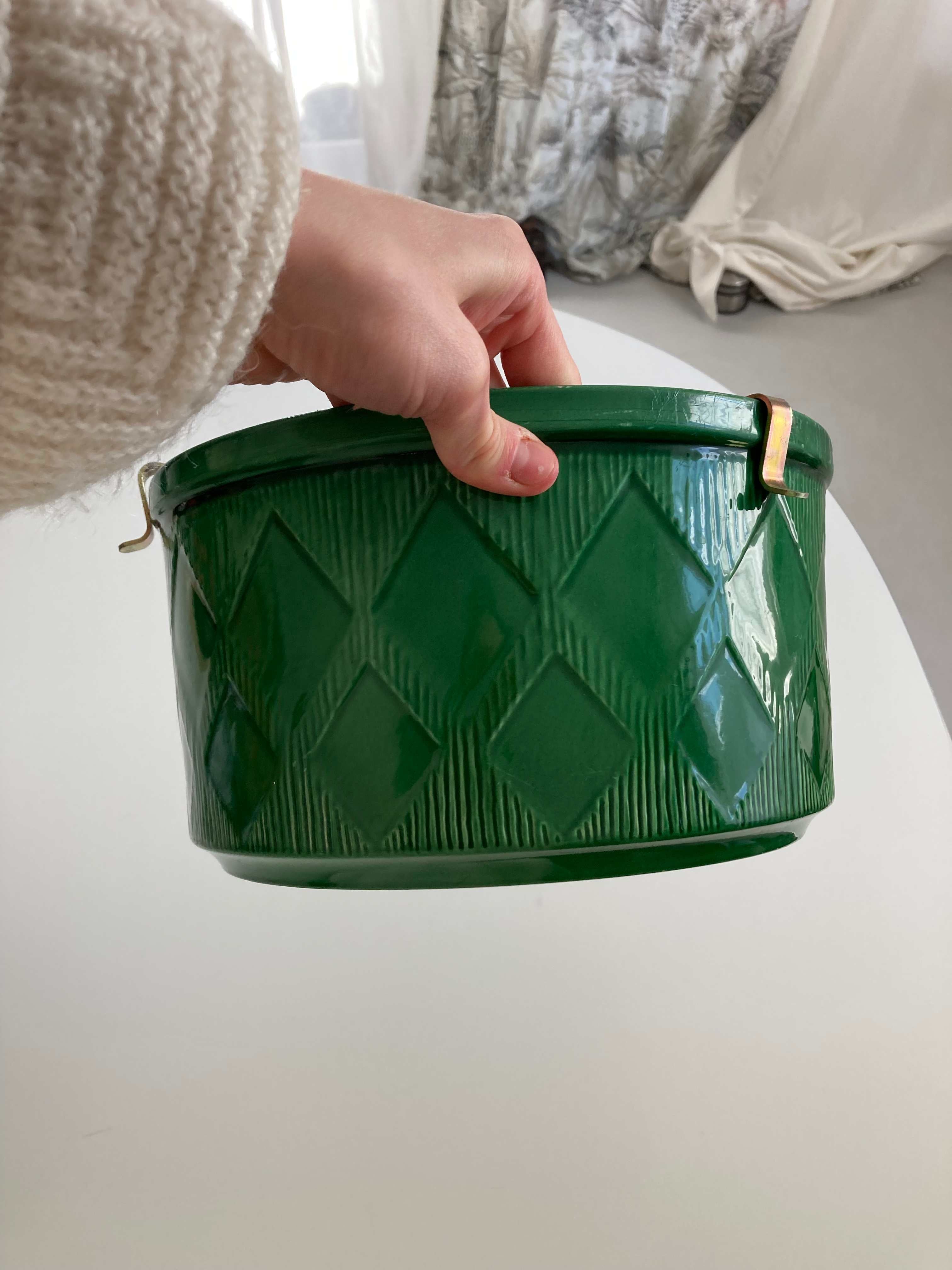 Tannenbaumständer Weihnachtsbaumständer Retro Porzellan Grün Christbaumständer