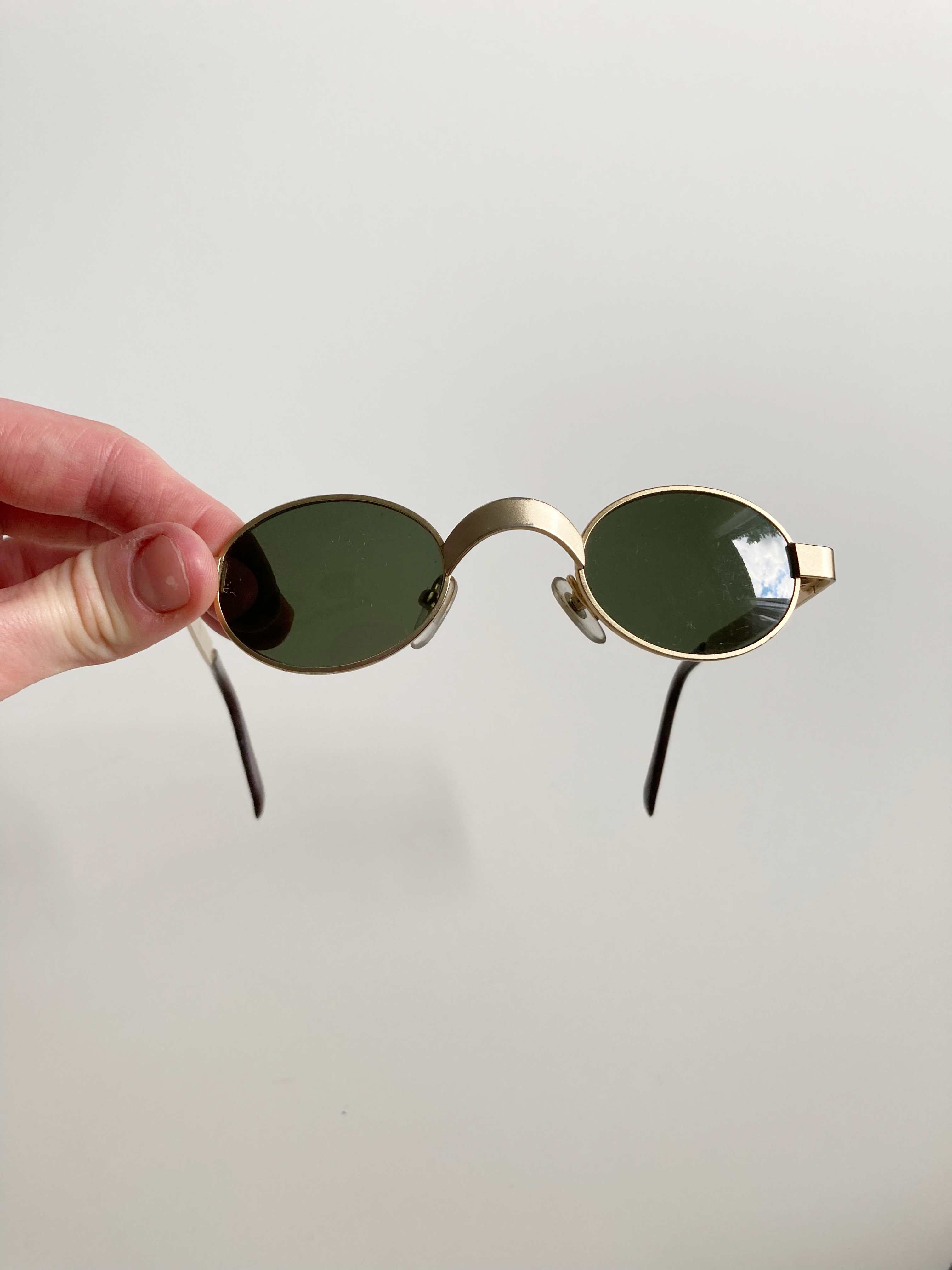 True Vintage Sonnenbrille Gold rund Retro Retrobrille Matt Brille