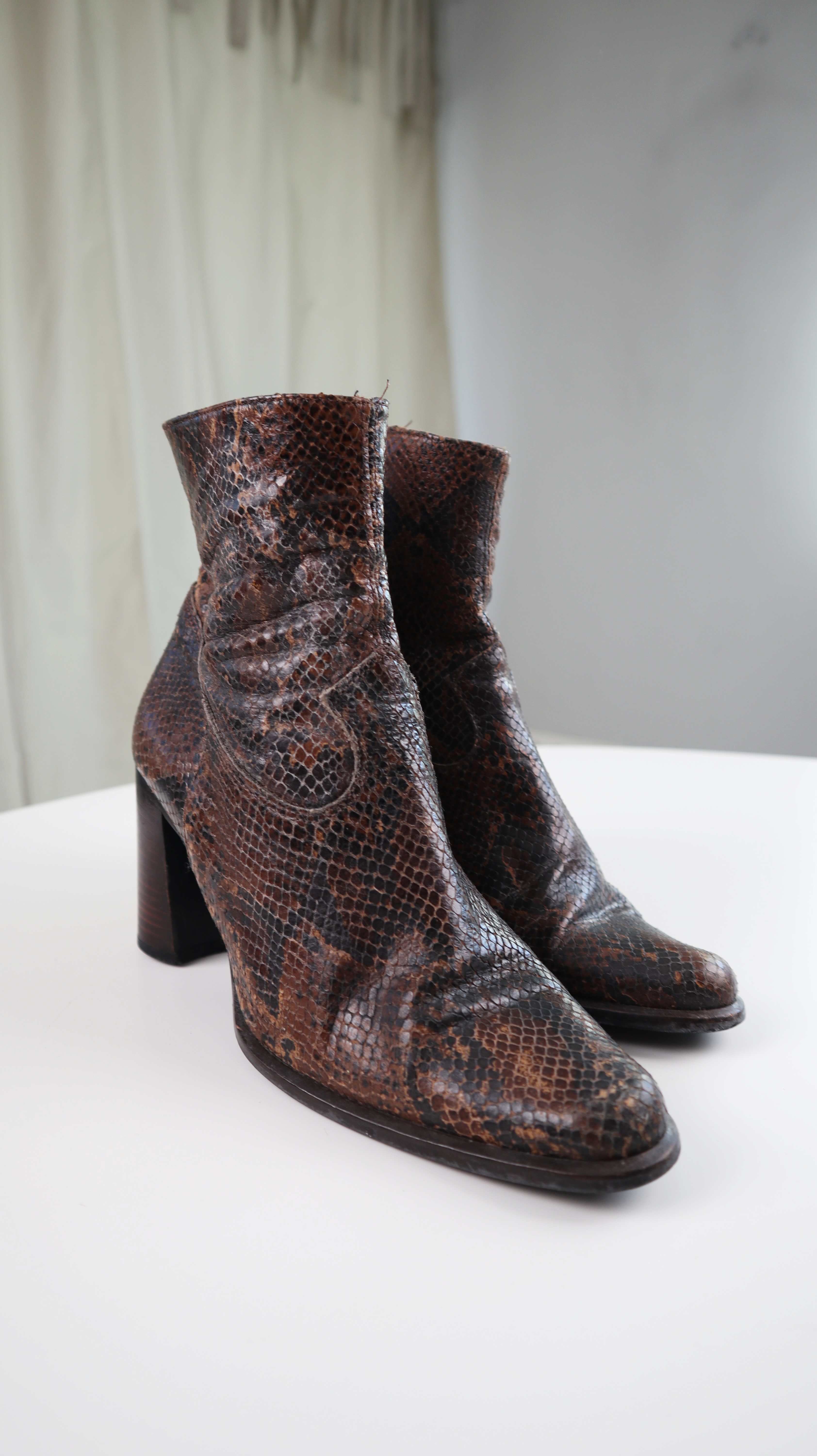 Stiefeletten Braun Stiefel true Vintage 39 Made in Italy Spitz