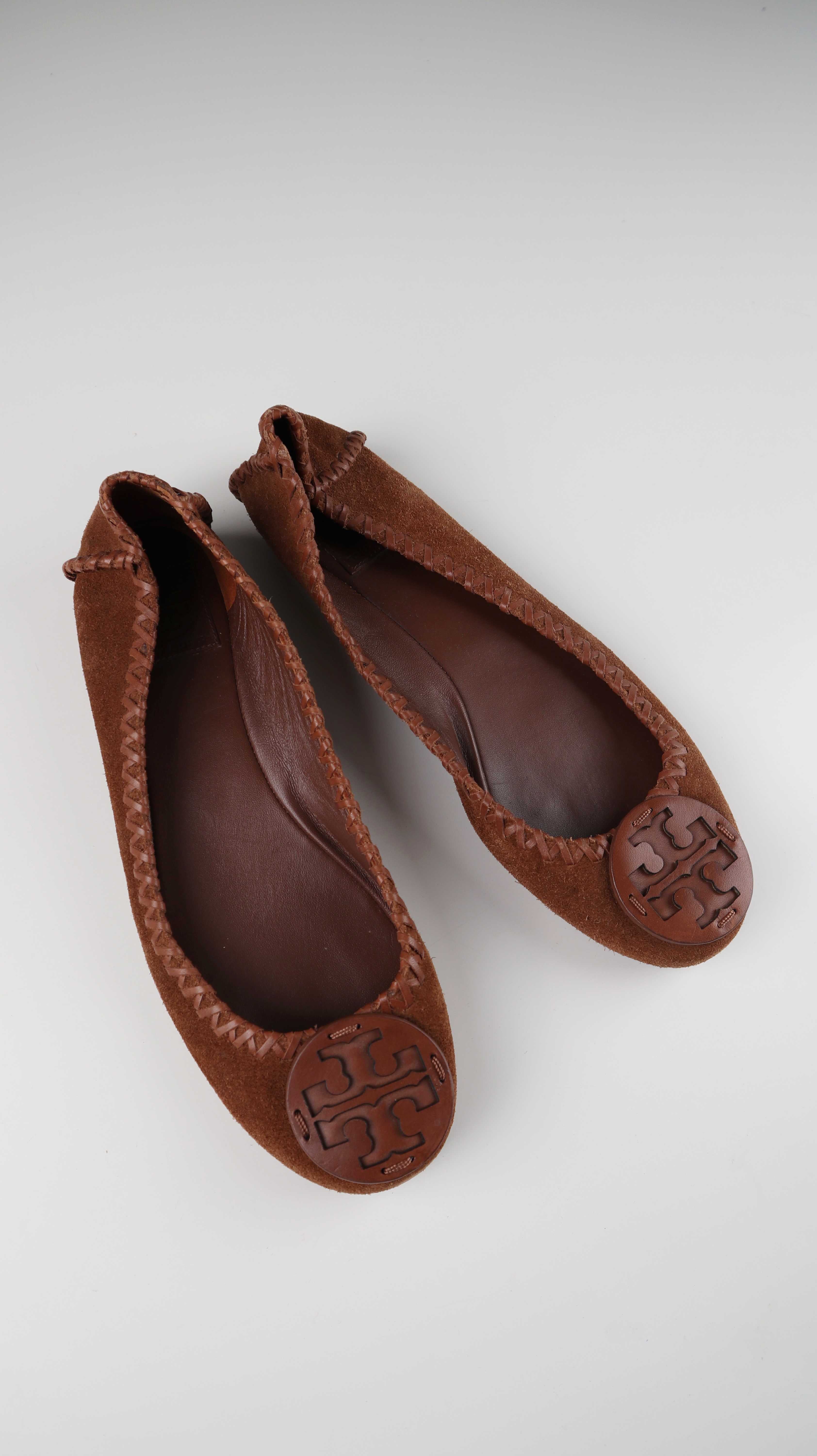 Tory Burch Ballerinas Wildleder Braun 41 Loafer Slipper