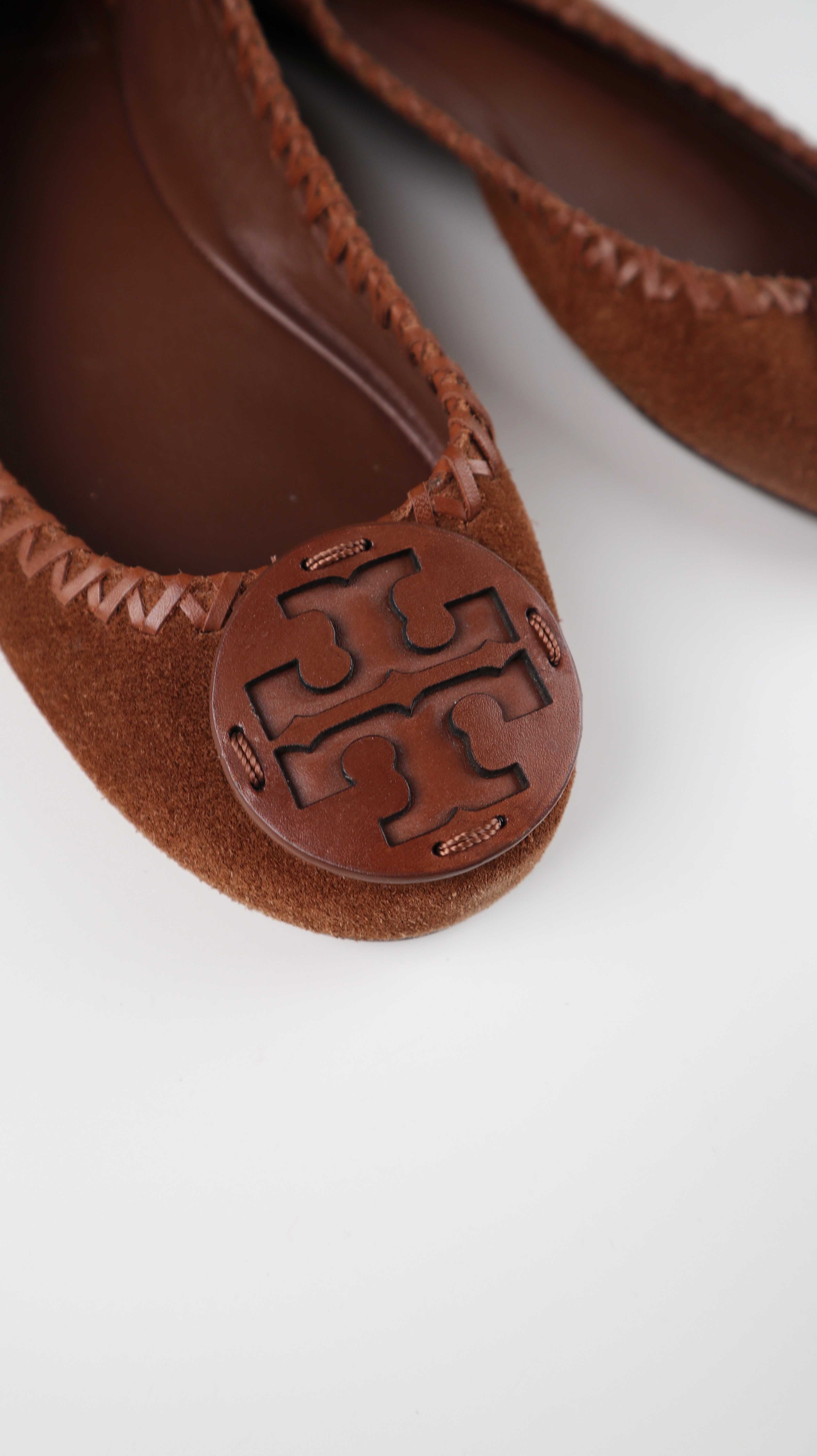 Tory Burch Ballerinas Wildleder Braun 41 Loafer Slipper