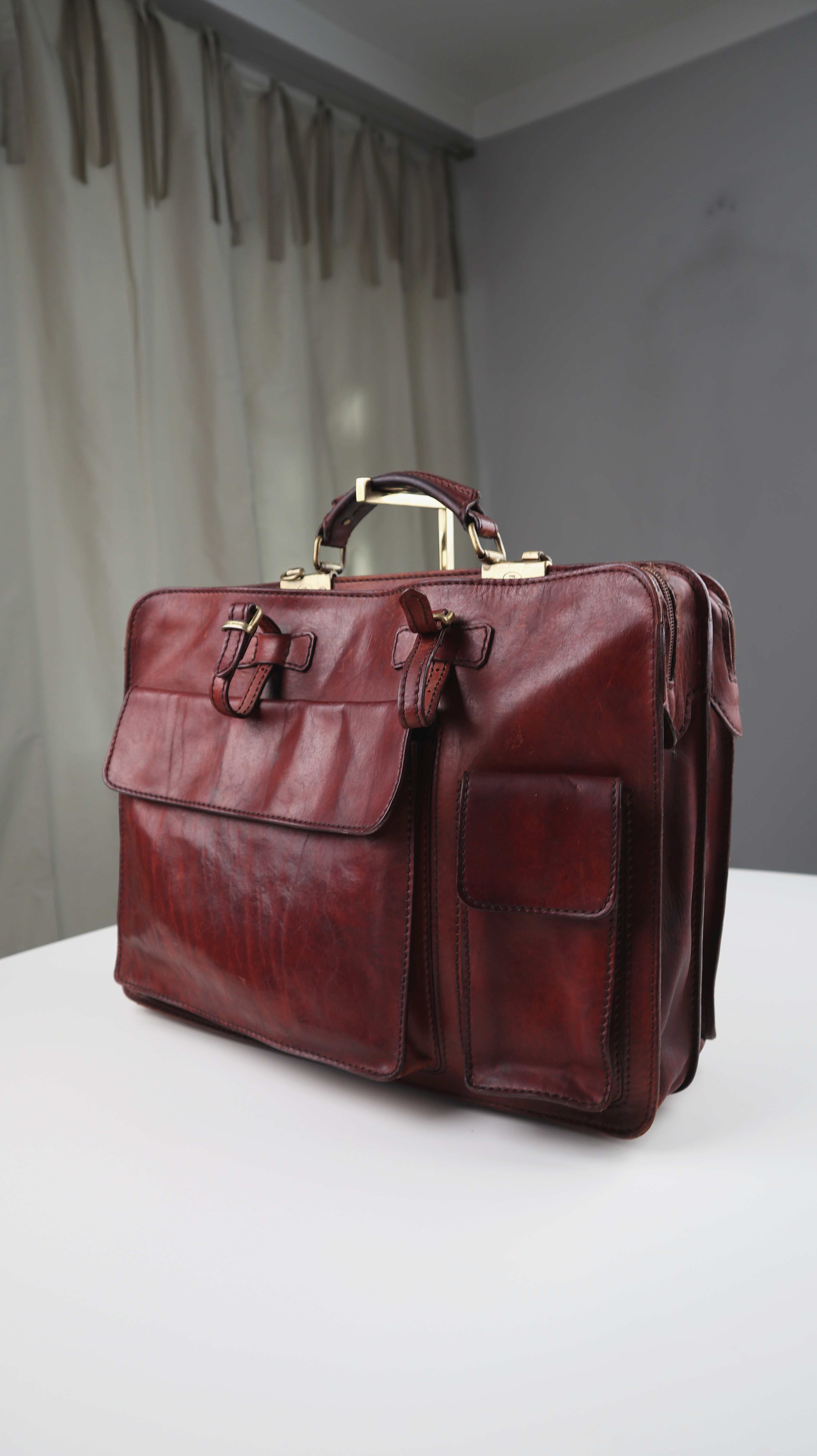 The Bridge Tasche Aktentasche Story Uomo Ledertasche Braun Gold