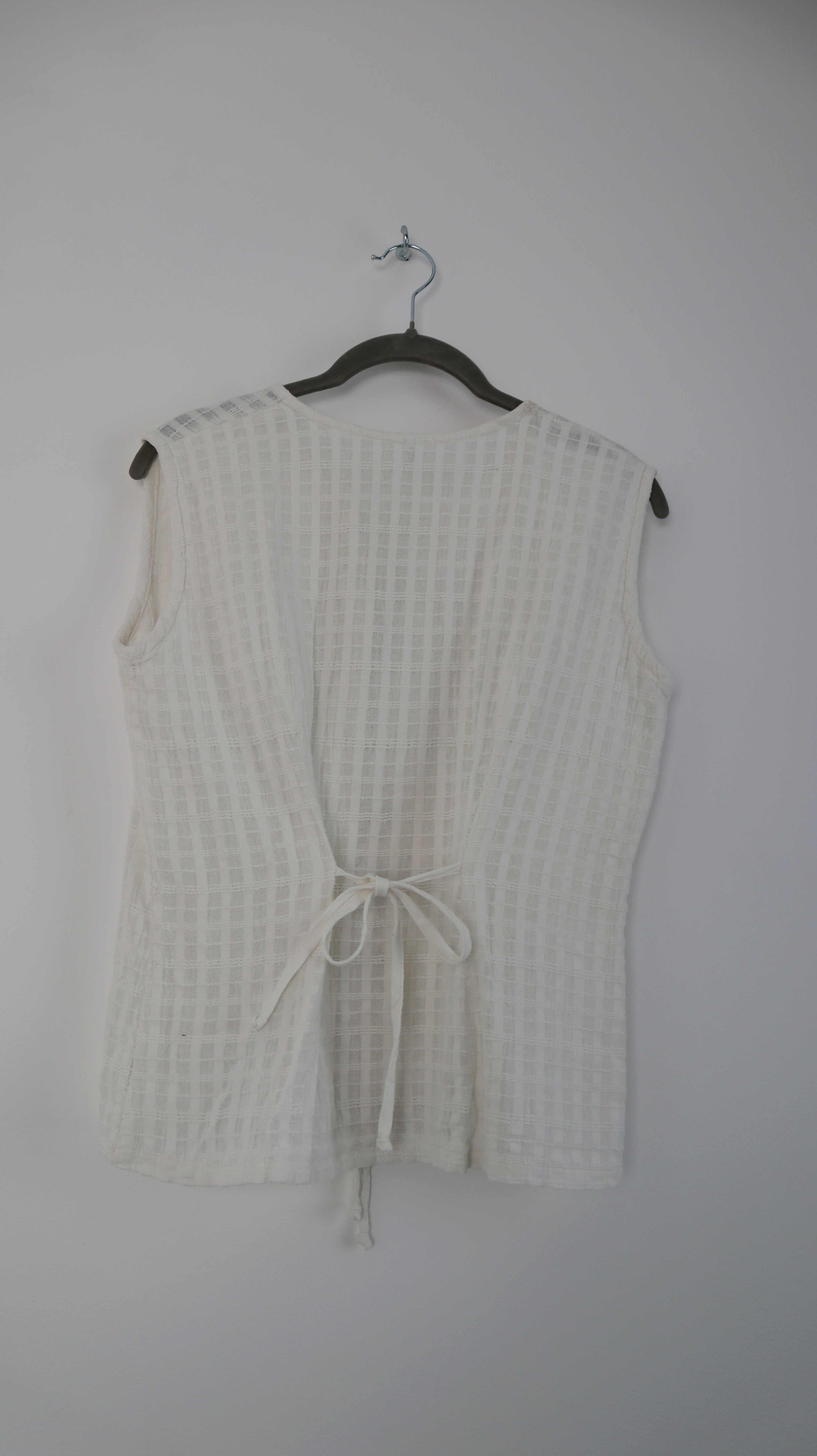 True Vintage Top weiß Baumwolle 40 L basic geflochten