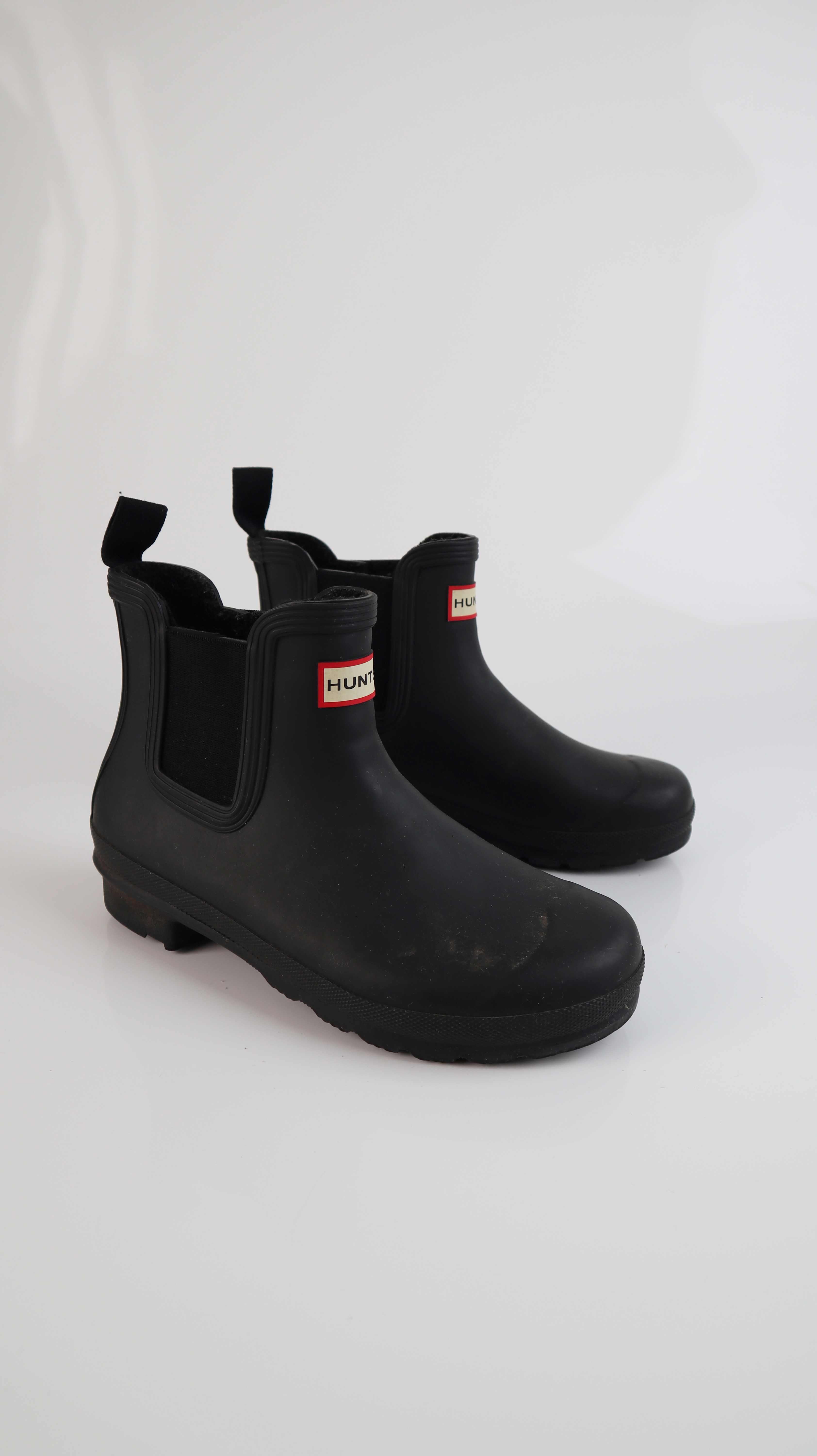 Hunter Gummistiefel schwarz kurz 38 Regenstiefel halbhoch Stiefeletten