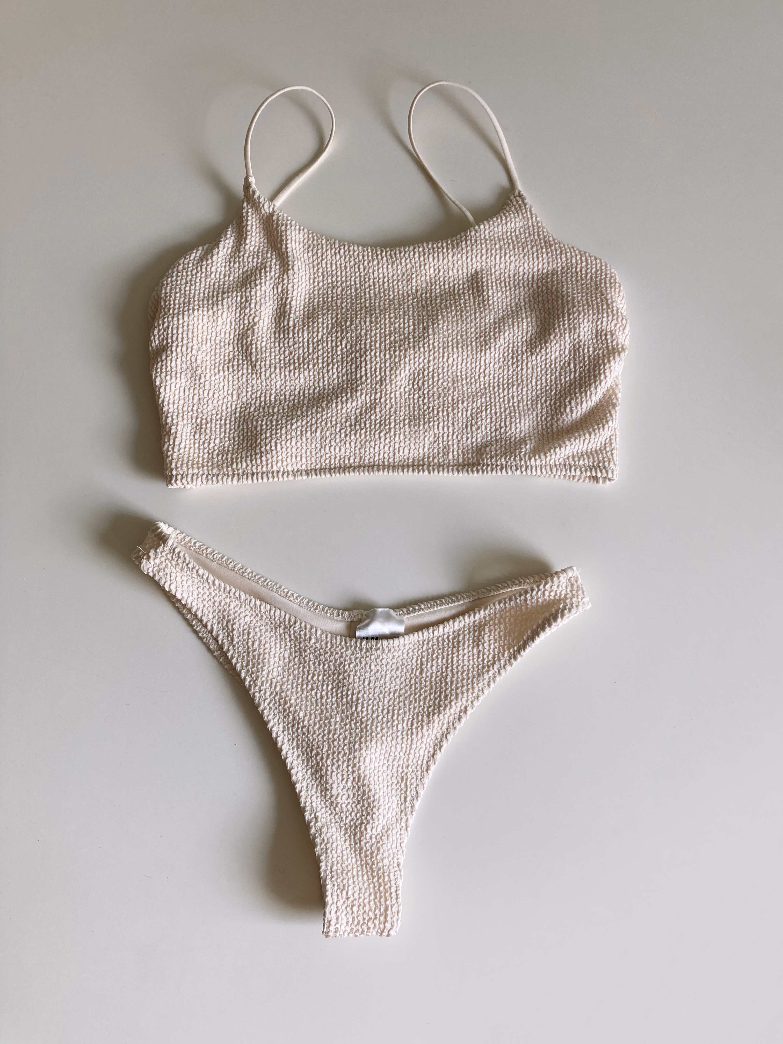H&M Bikini Creme Beige Hell 36 S 38 M Badeanzug