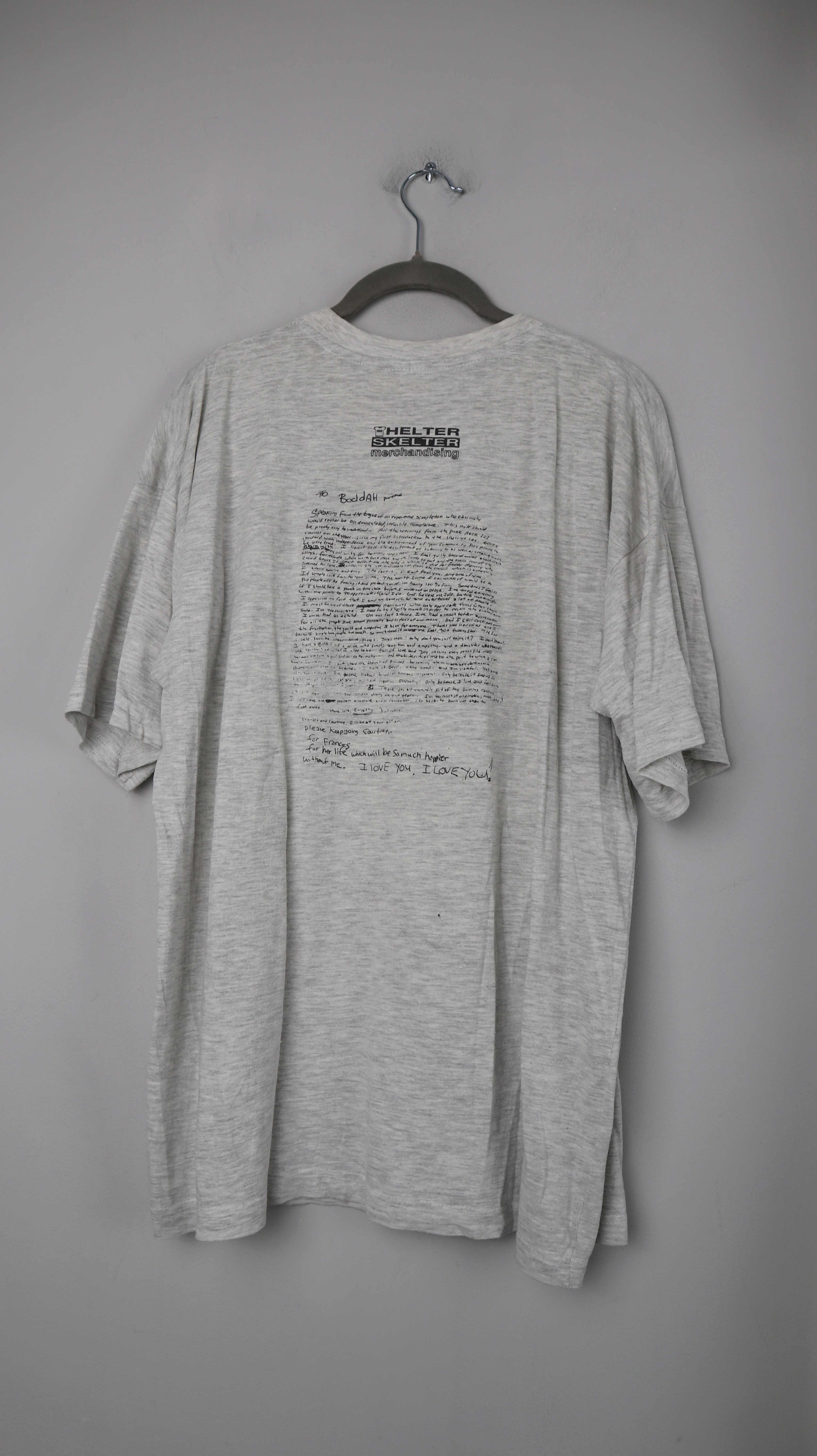 True Vintage Kurt Cobain Shirt 1994 Grau Helter Skelter 40 L Retro Fanshirt