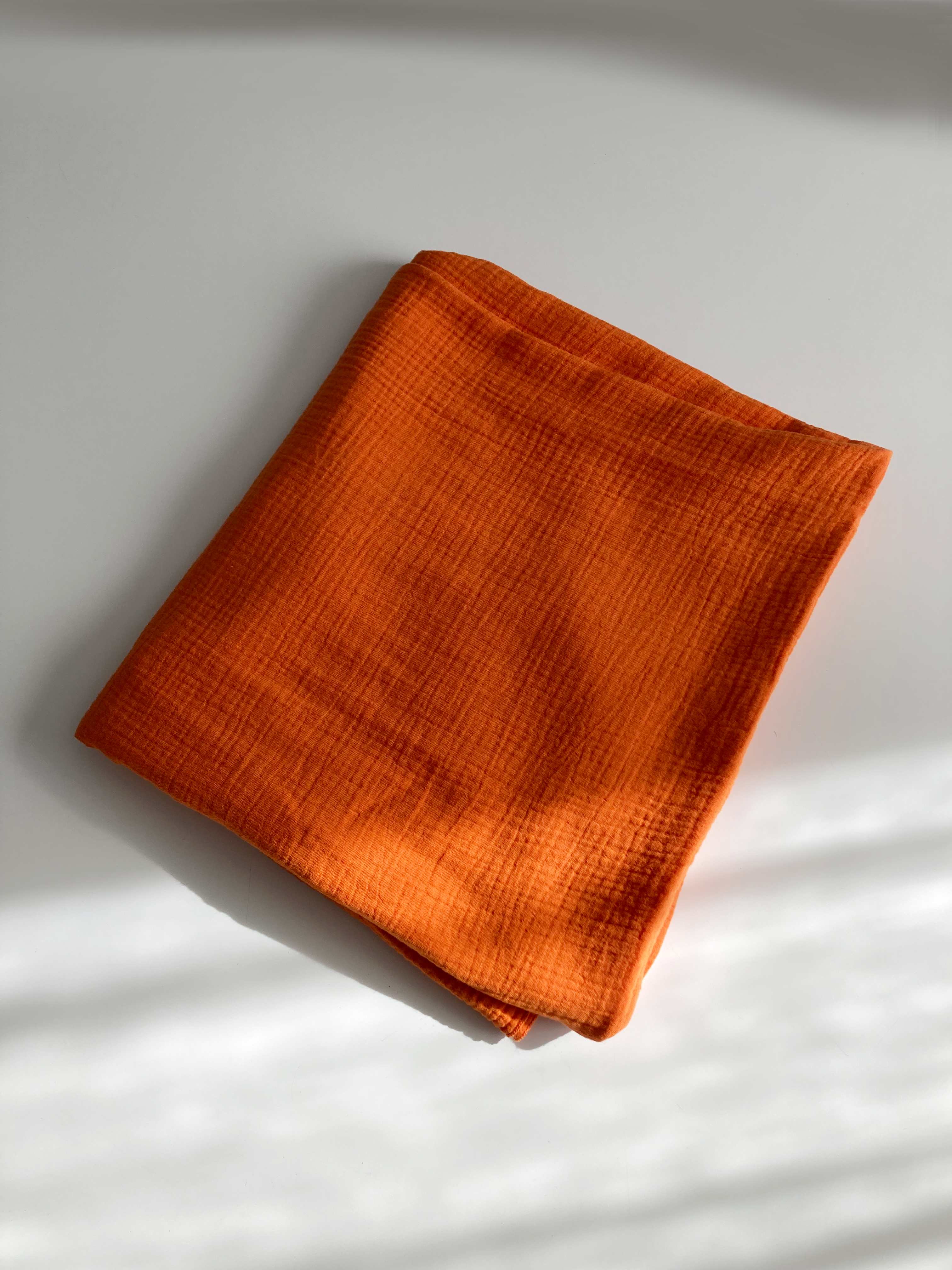 Musselin Tuch Orange Halstuch Schal groß XXL Tuch Baumwolle Baumwolltuch