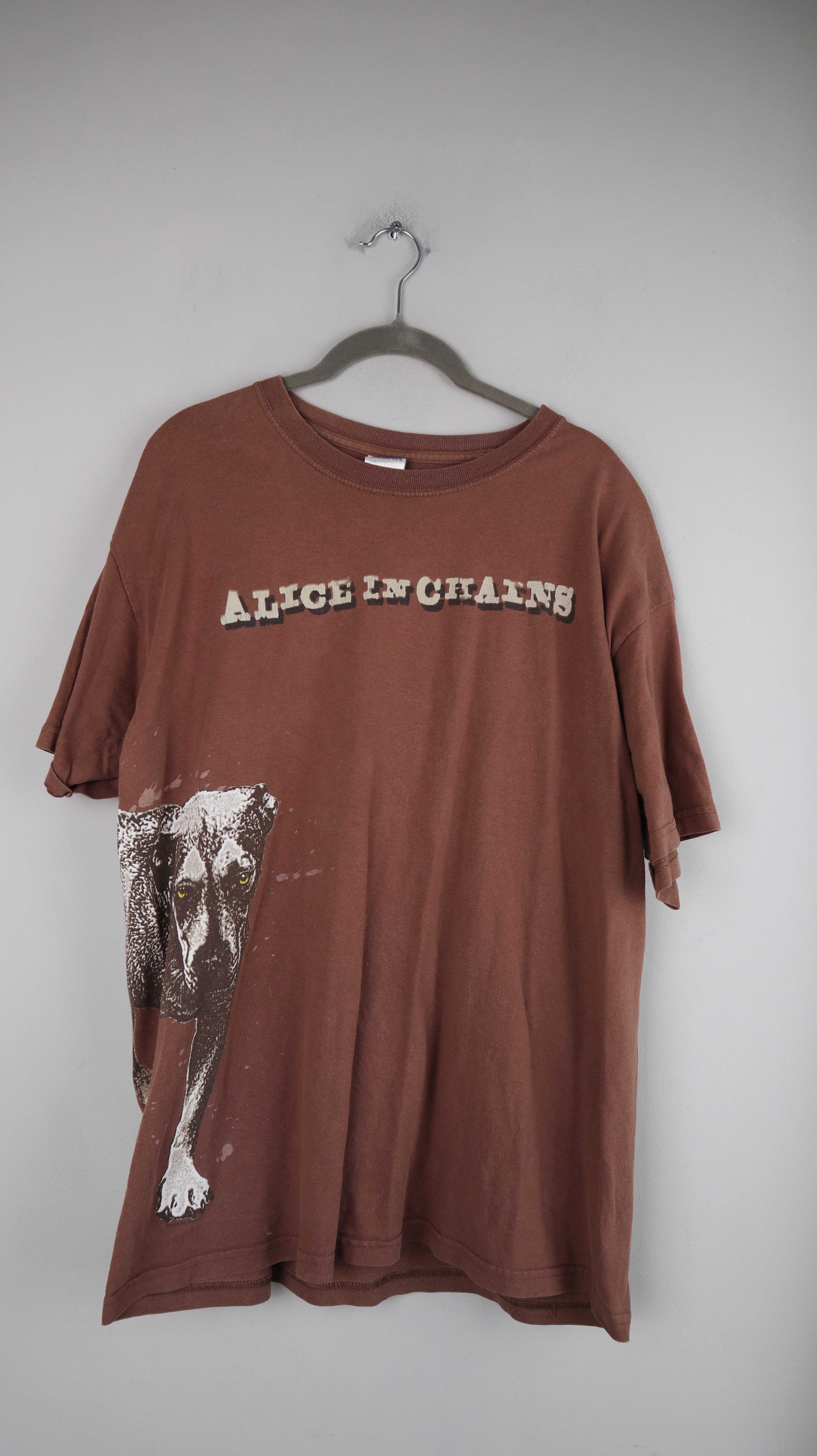 Alice in Chains Shirt 2006 Bandshirt braun 90s L Hund
