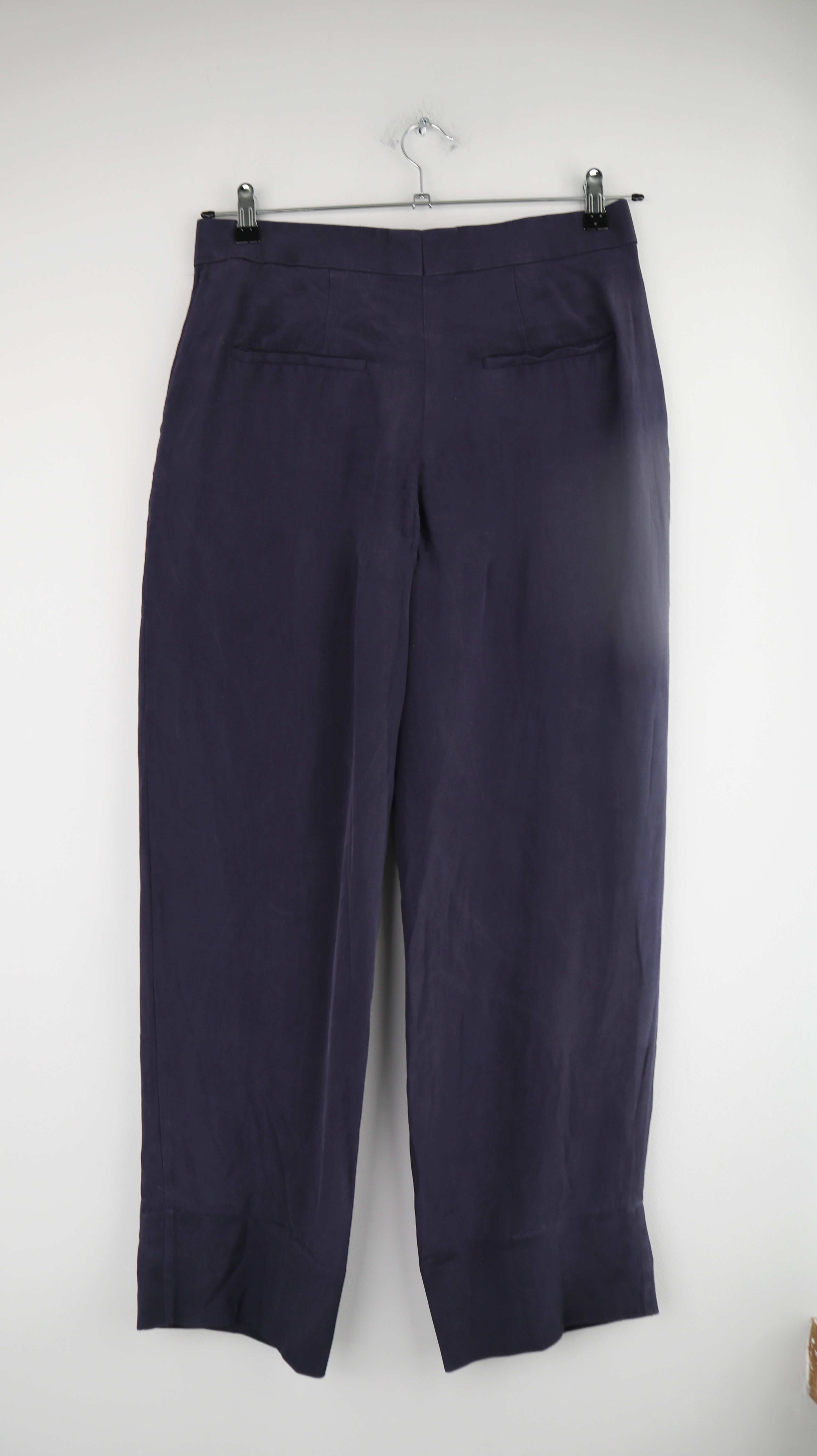 COS Hose Blau Seidenhose 38 M Dunkelblau Seide Chino