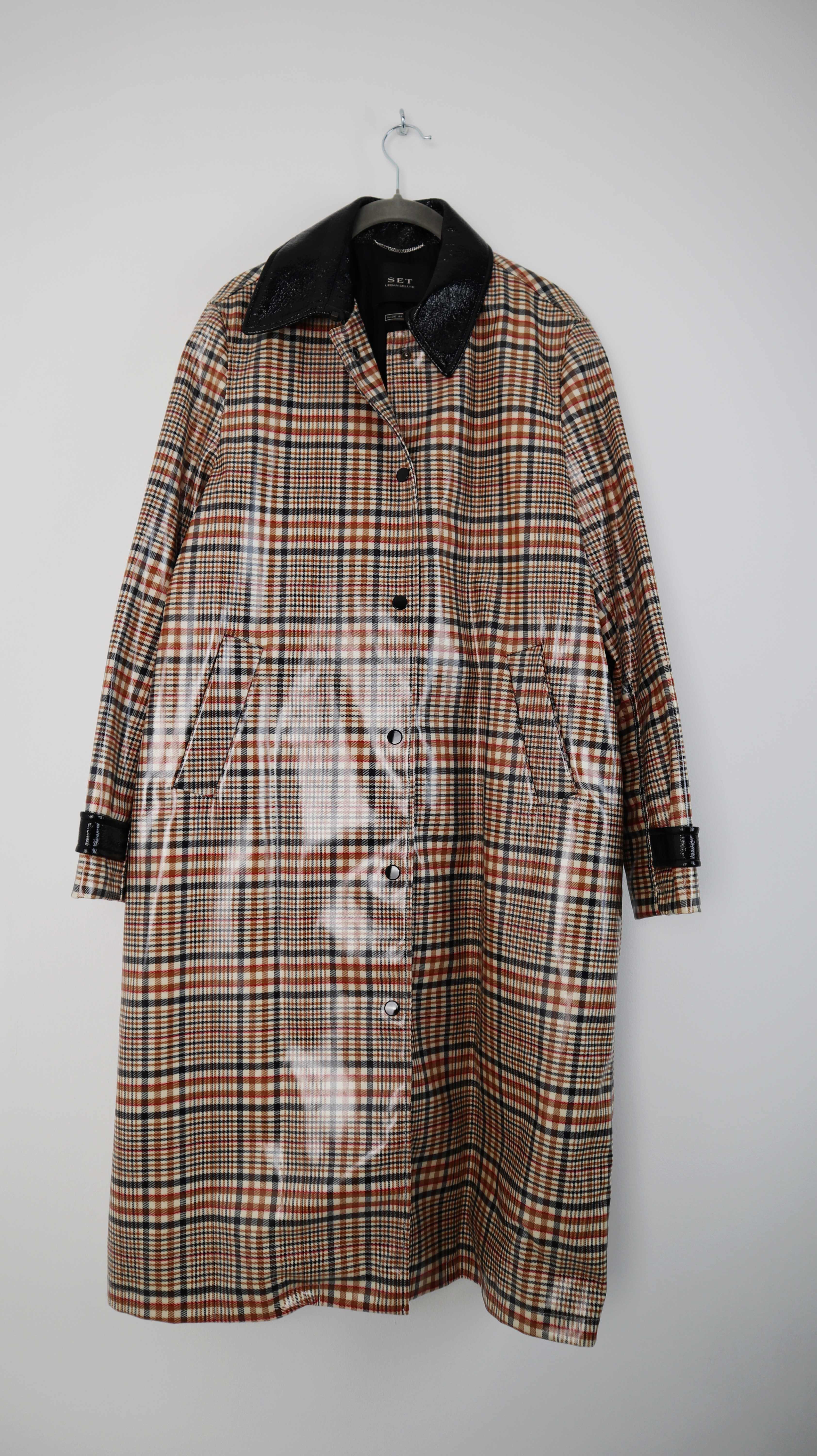 SET Regenmantel Mantel Jacke braun 34 XS S Trenchcoat