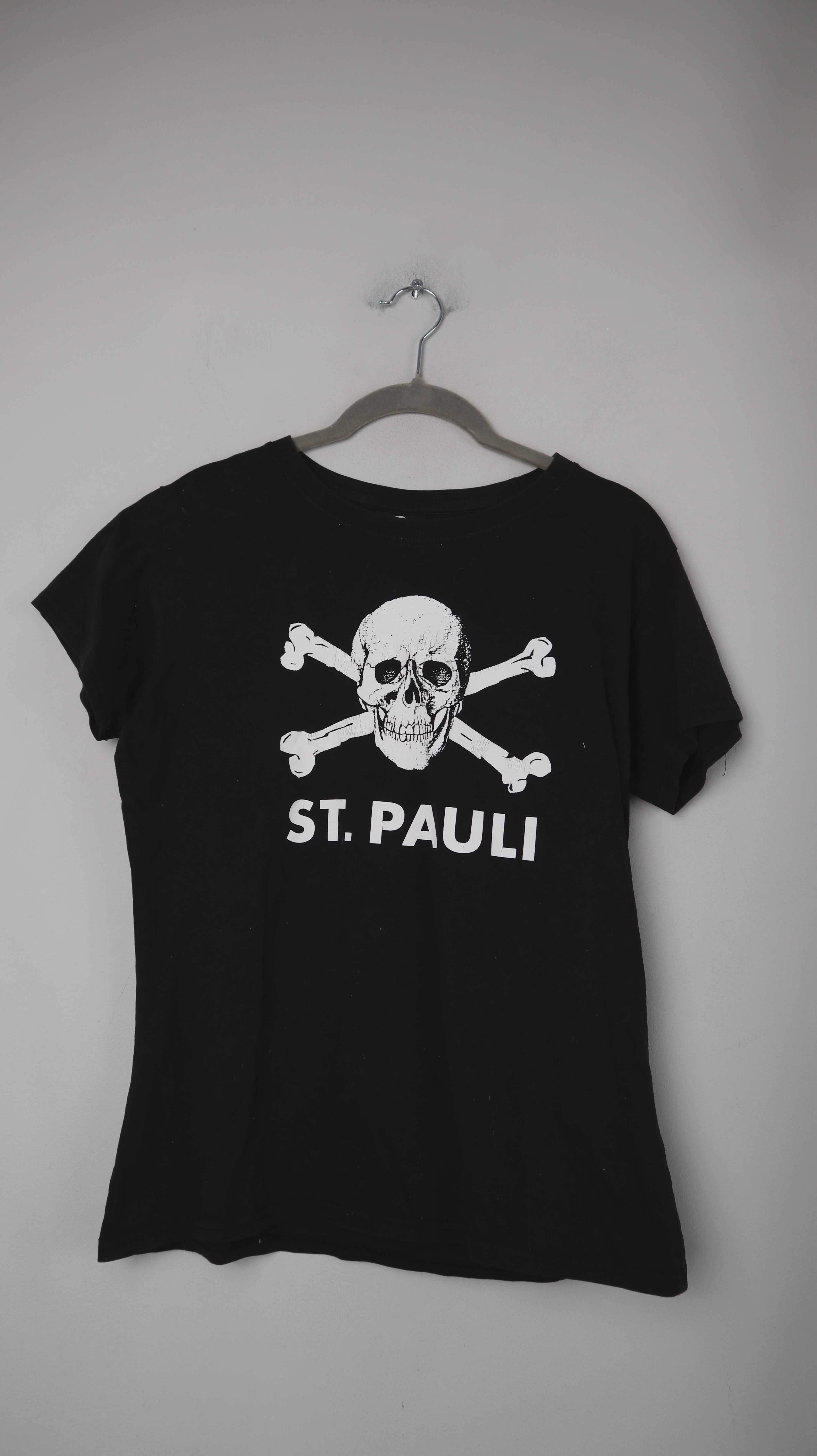 St. Pauli Shirt T-Shirt Oberteil schwarz weiß L 38 M