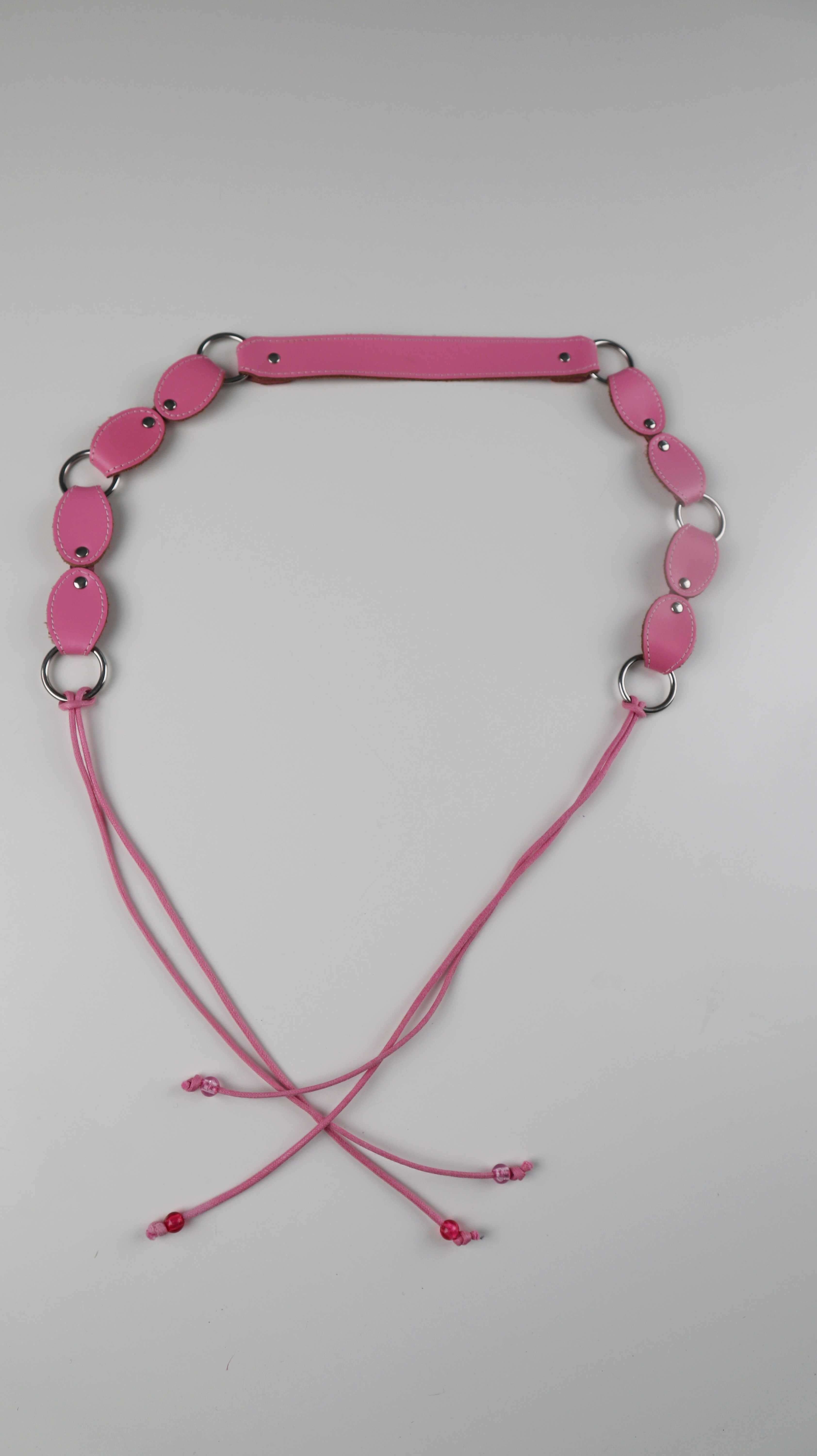 TCM True Vintage Gürtel rosa Pink Hüftgürtel geflochten