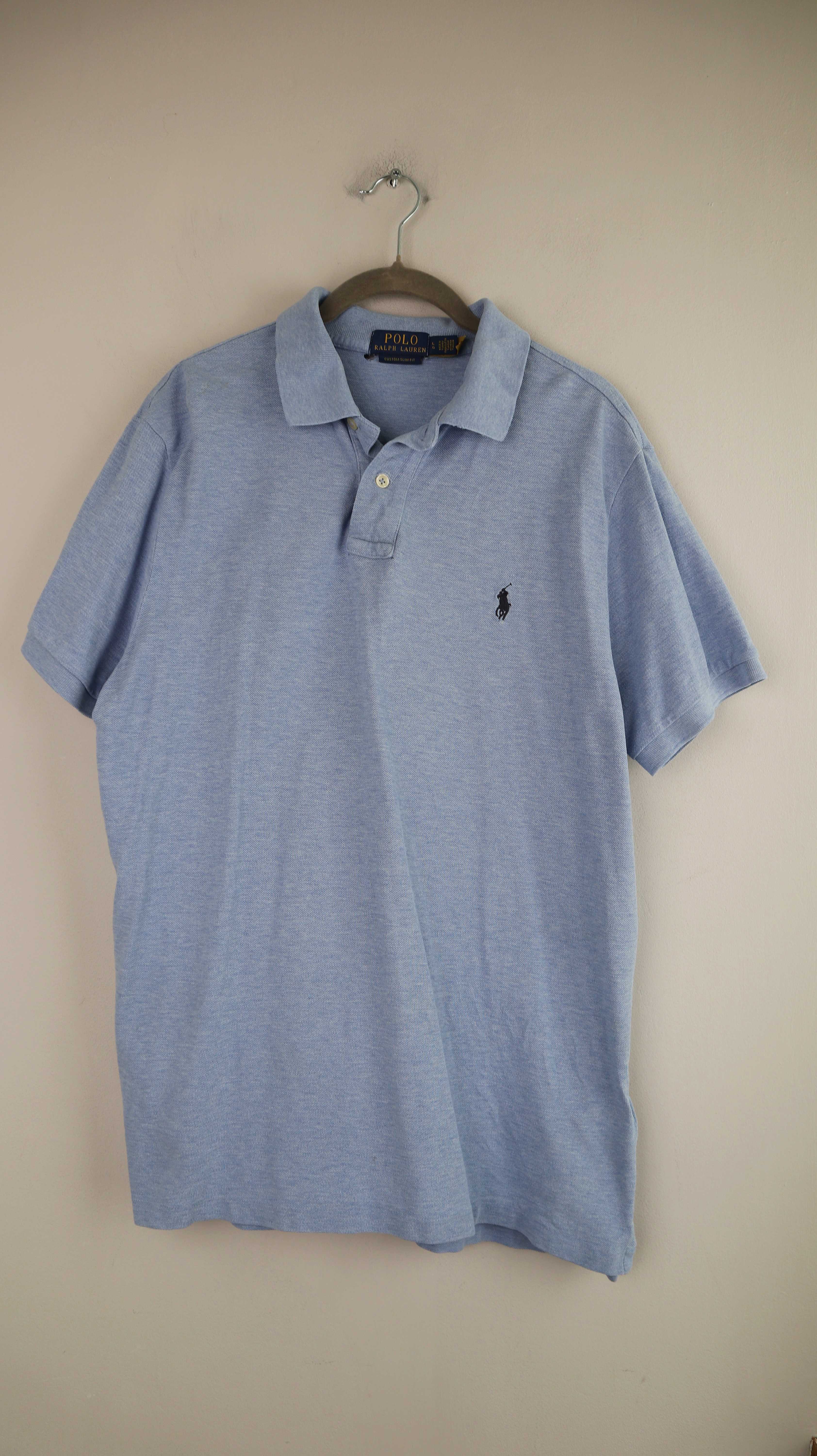 Polo Ralph Lauren Shirt blau L custom slim fit Poloshirt