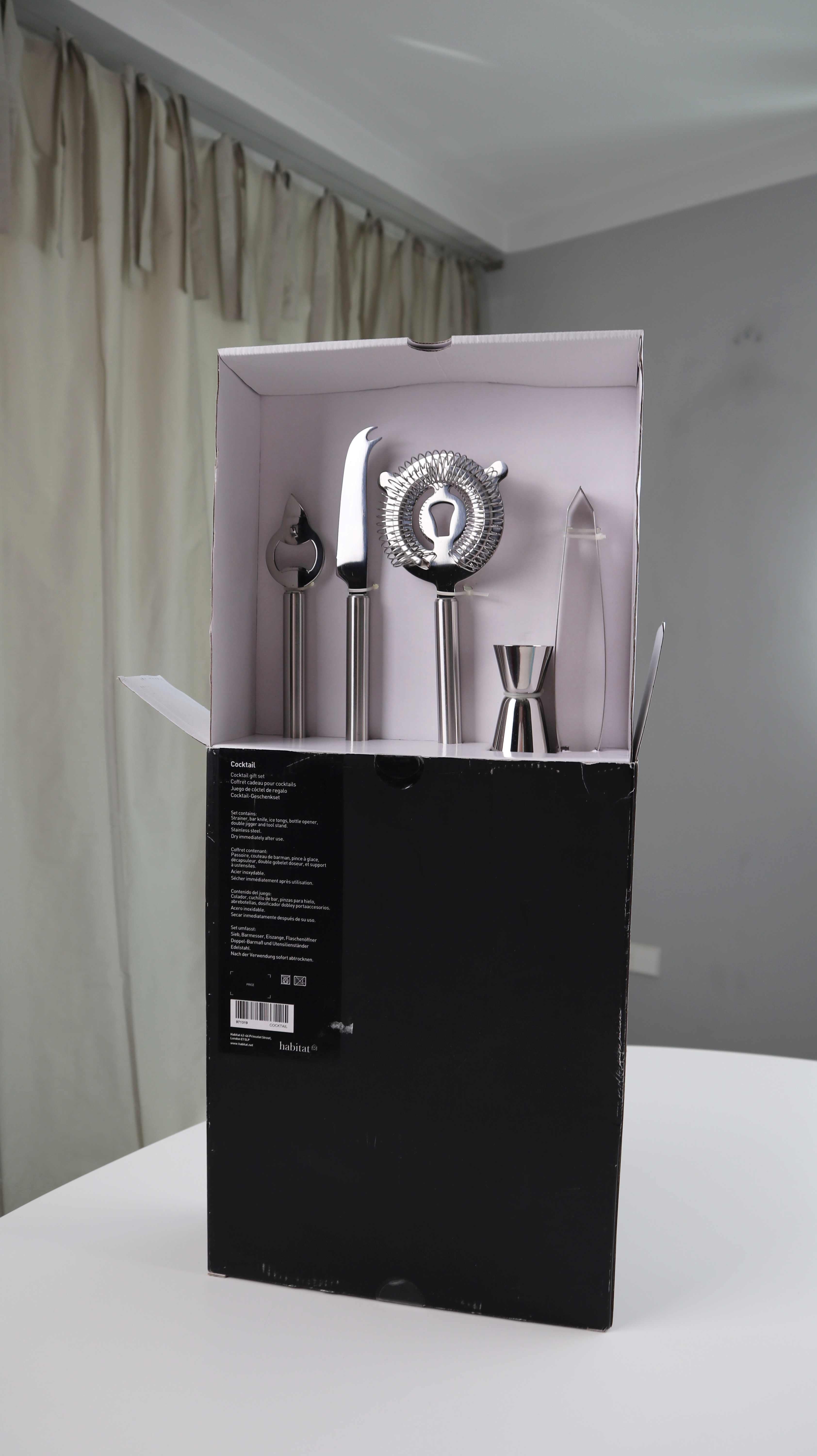 Habitat Cocktailset Neu Silber Chrom Cocktail