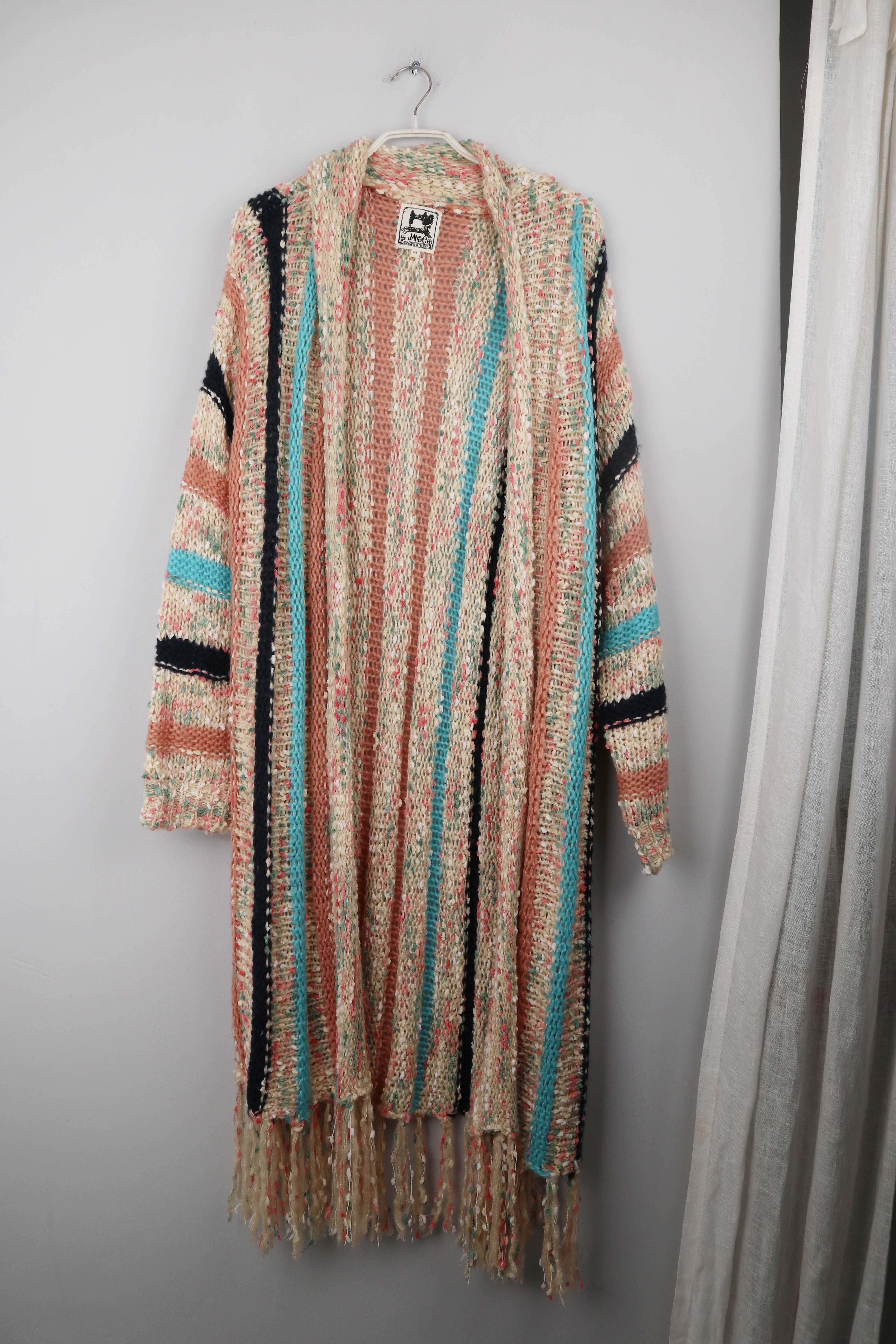 Jaase Strickjacke M/L Hippie Neu Rosa Cardigan gestrickt Bohemian