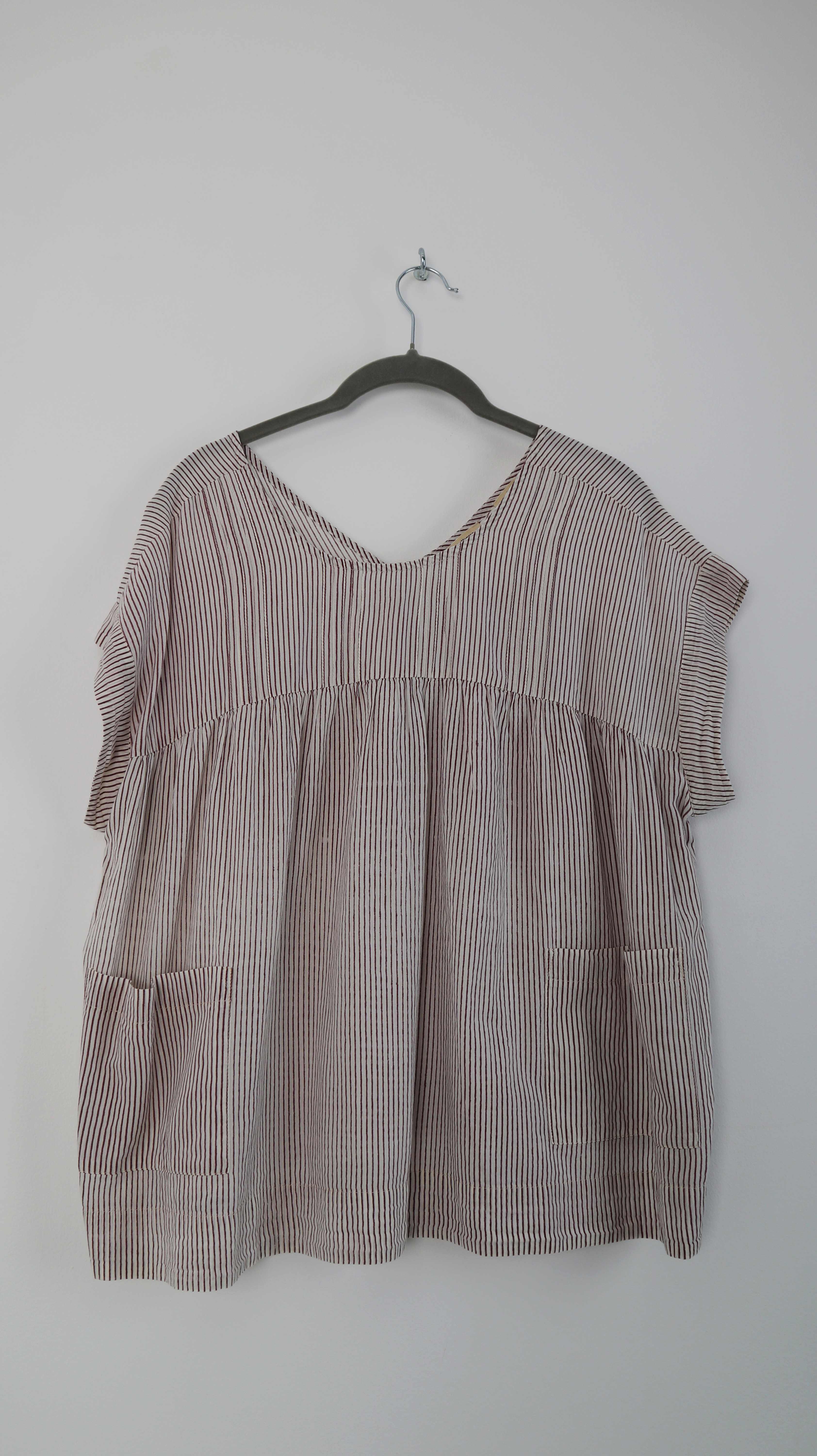 Bellerose Shirt Top Oberteil gestreift braun weiß 2 38 m oversized