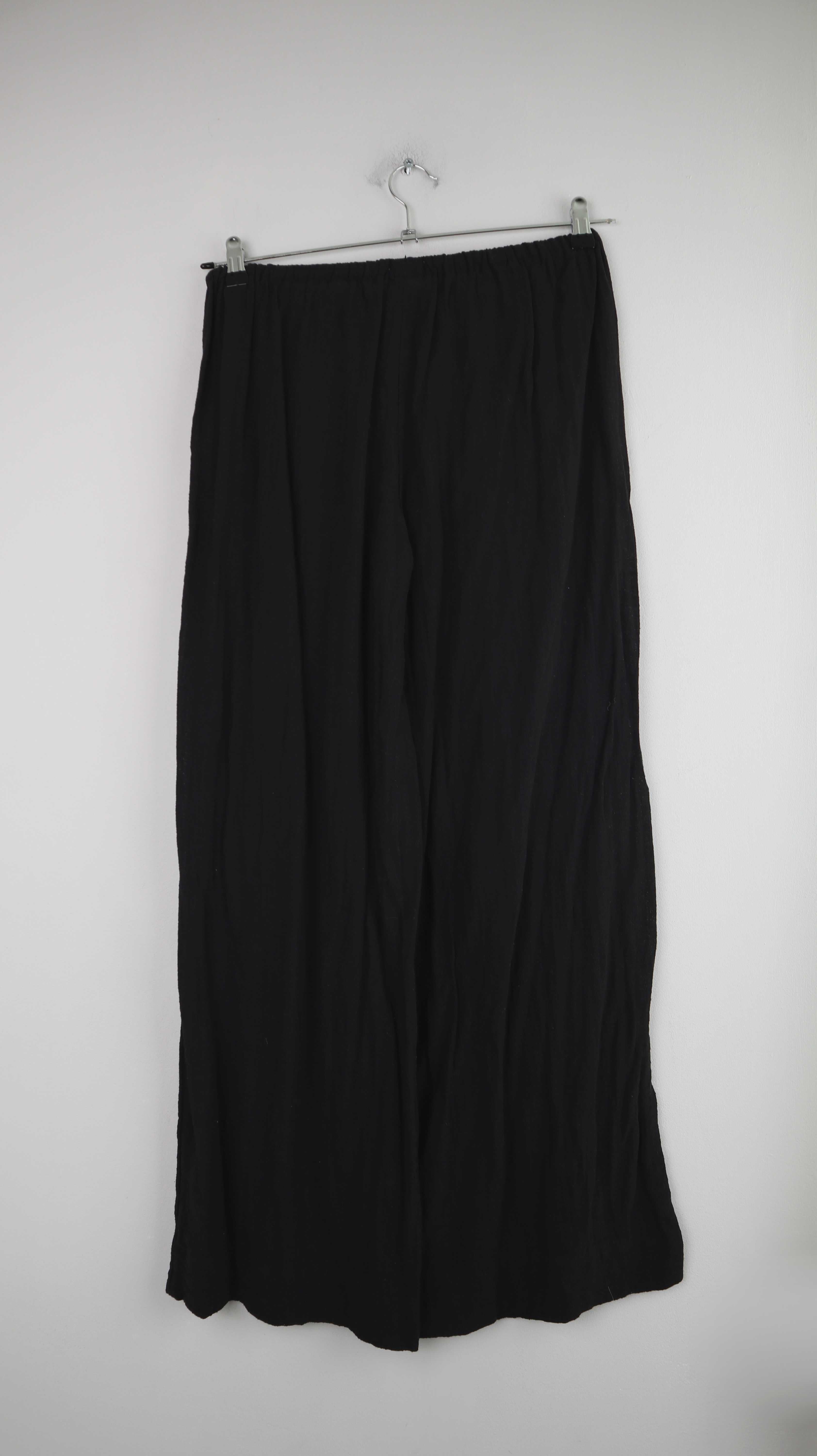 Nelly Hose schwarz 36 S Stoffhose Sommerhose leicht basic Bündchen