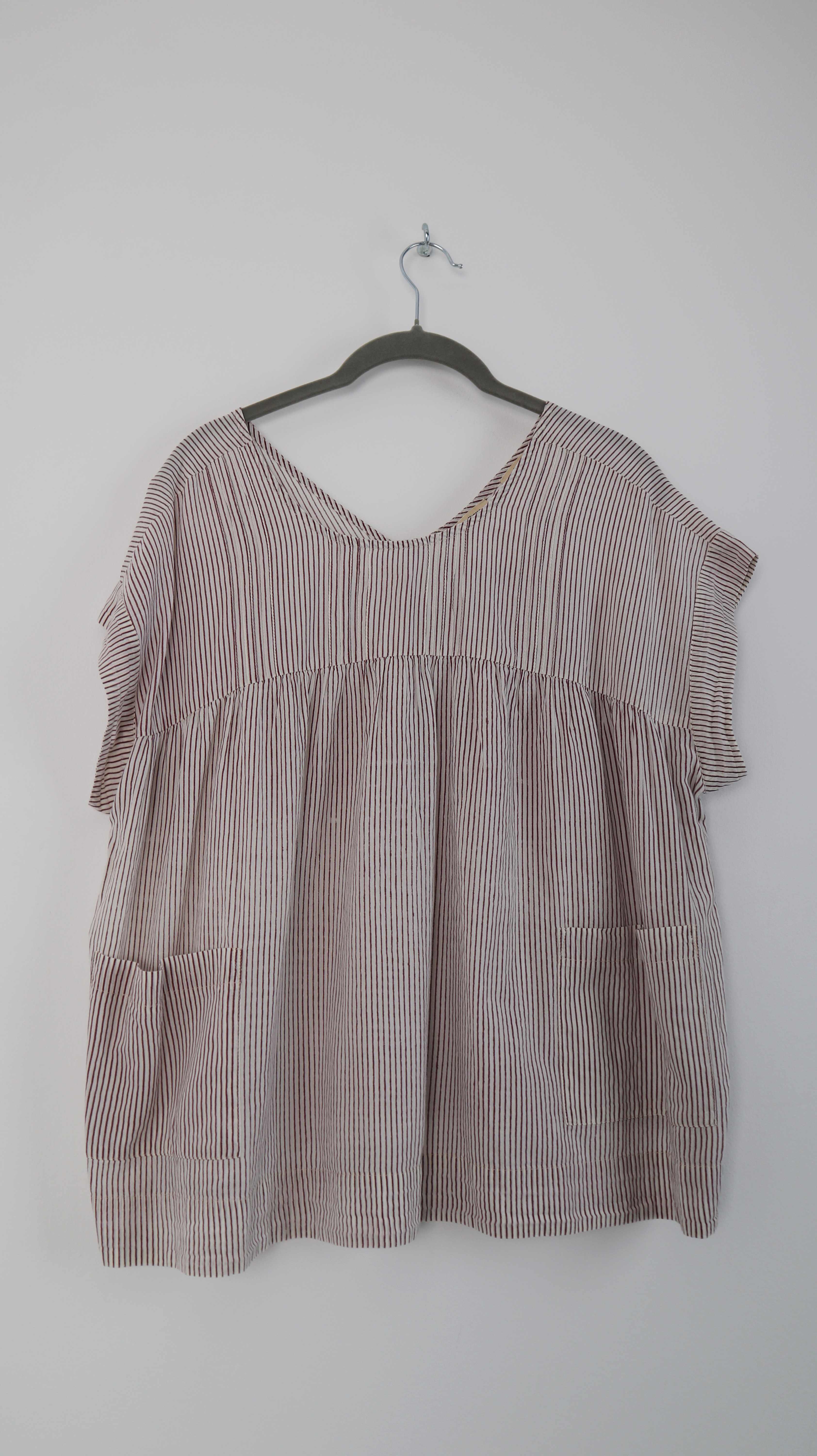 Bellerose Shirt Top Oberteil gestreift braun weiß 2 38 m oversized