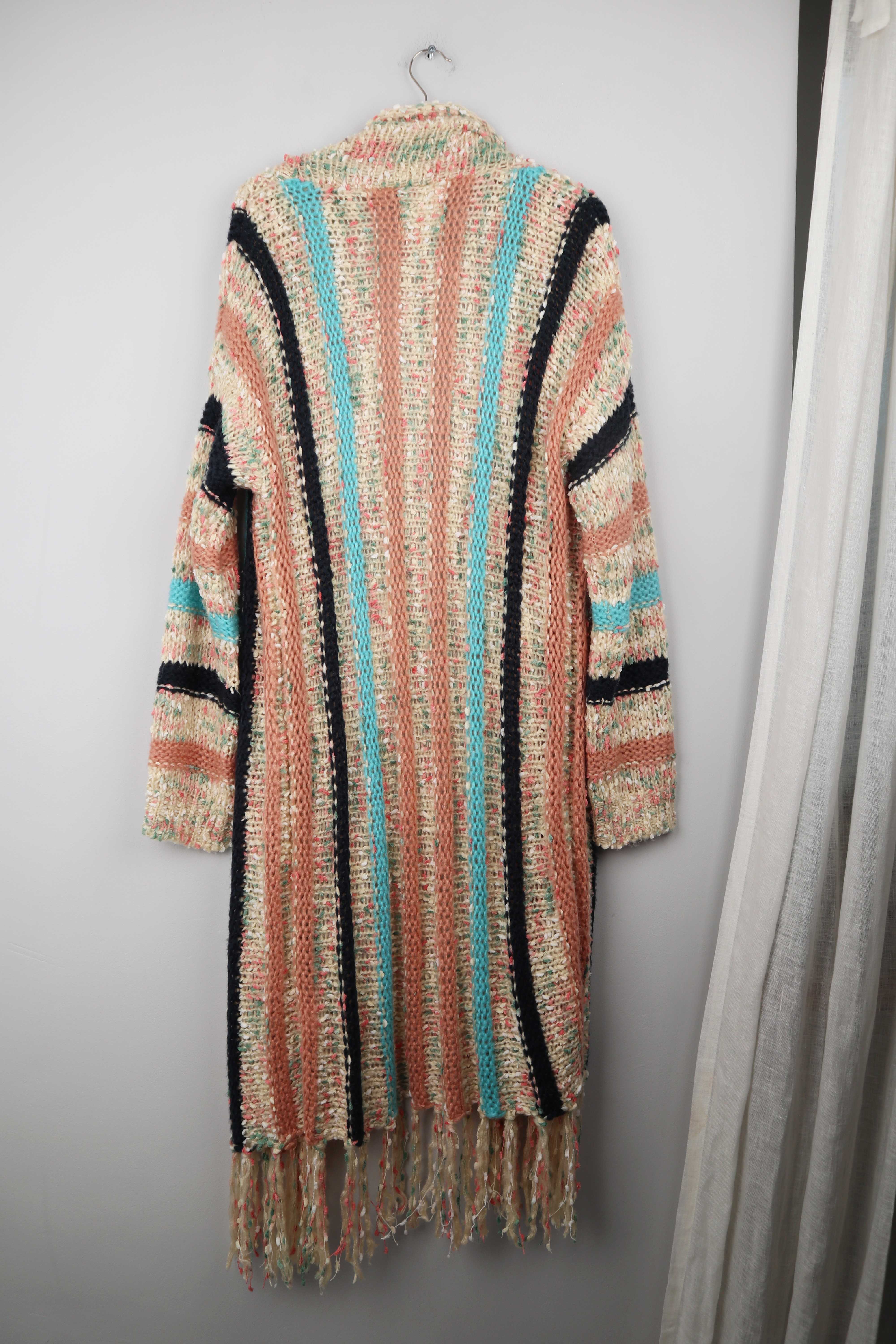 Jaase Strickjacke M/L Hippie Neu Rosa Cardigan gestrickt Bohemian