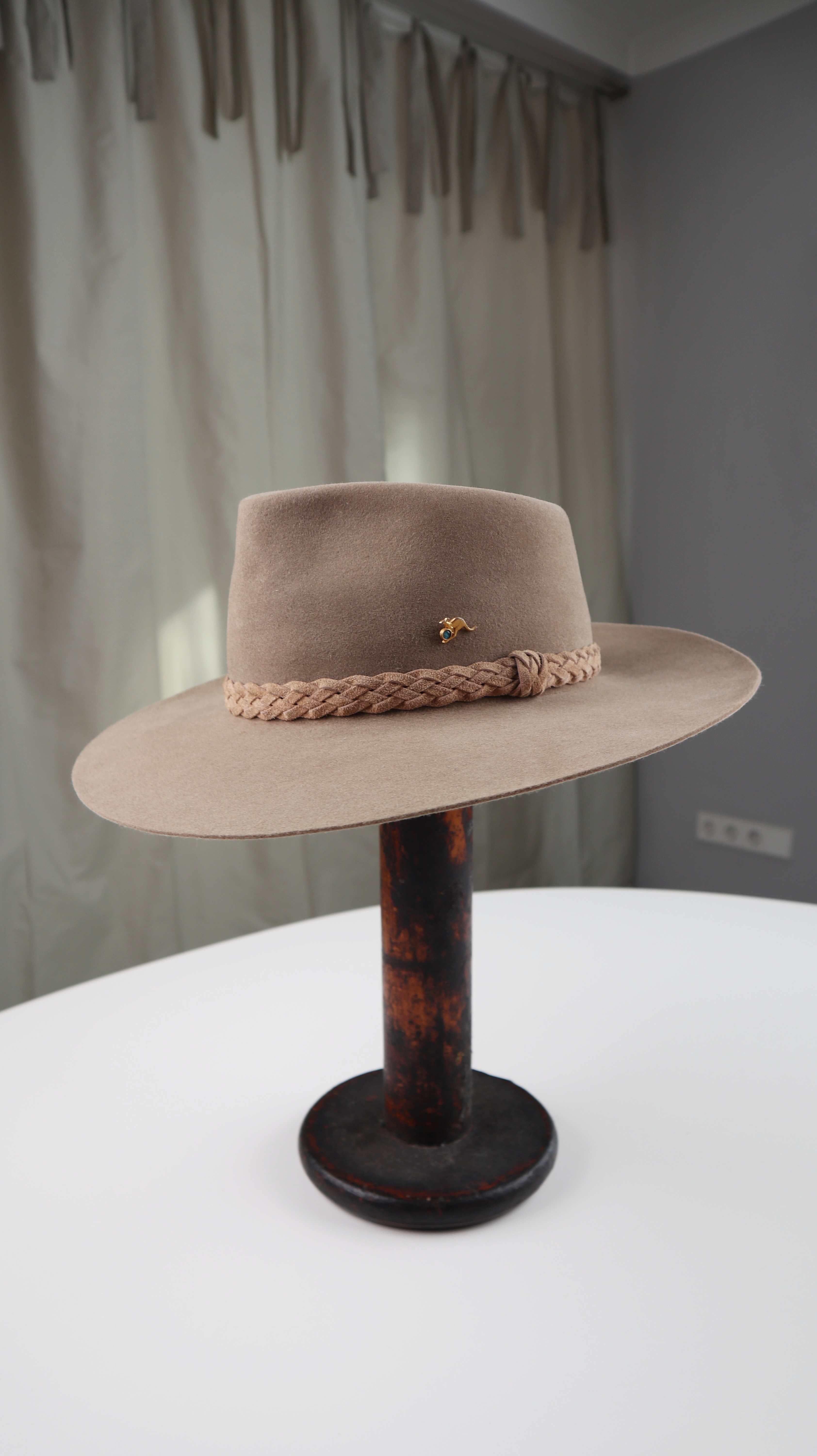 Akubra Hut Made in Autralia 56 braun Beige Cattleman Snowy River