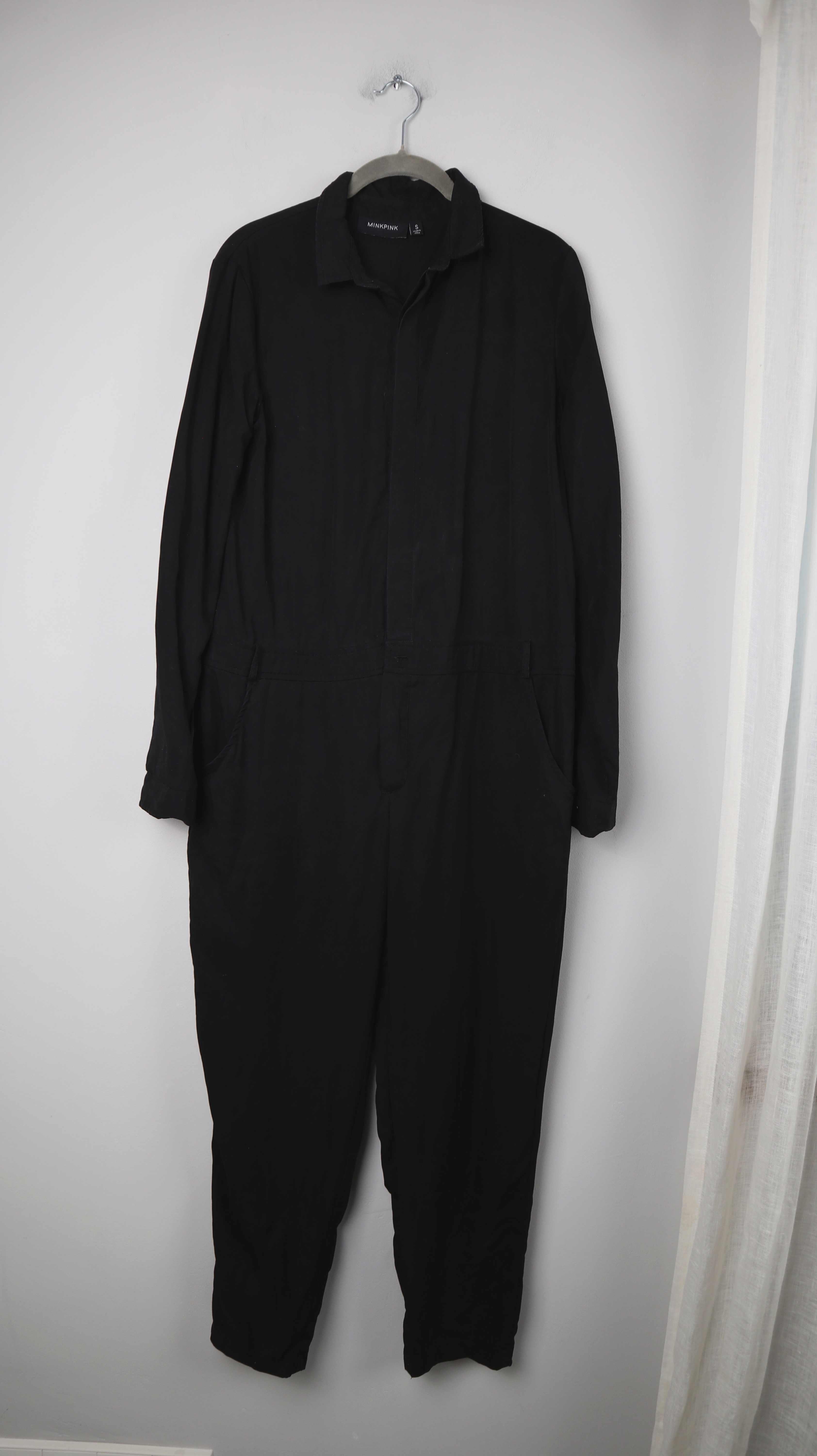 Minkpink Overall Anzug Einteiler Anzug schwarz 36 S Ganzkörperanzug