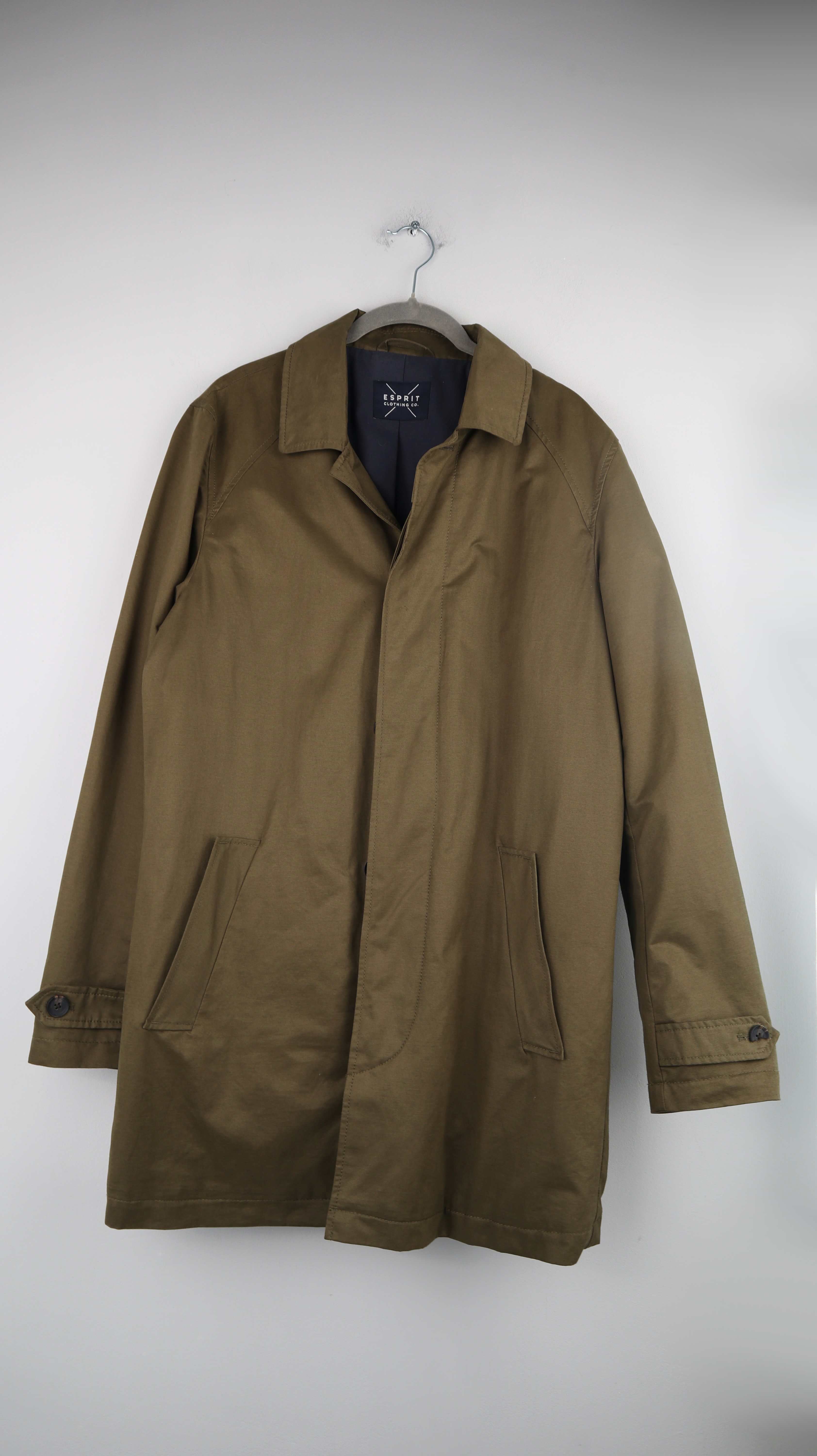 Esprit Trenchcoat Jacke Mantel grün Khaki M Trench