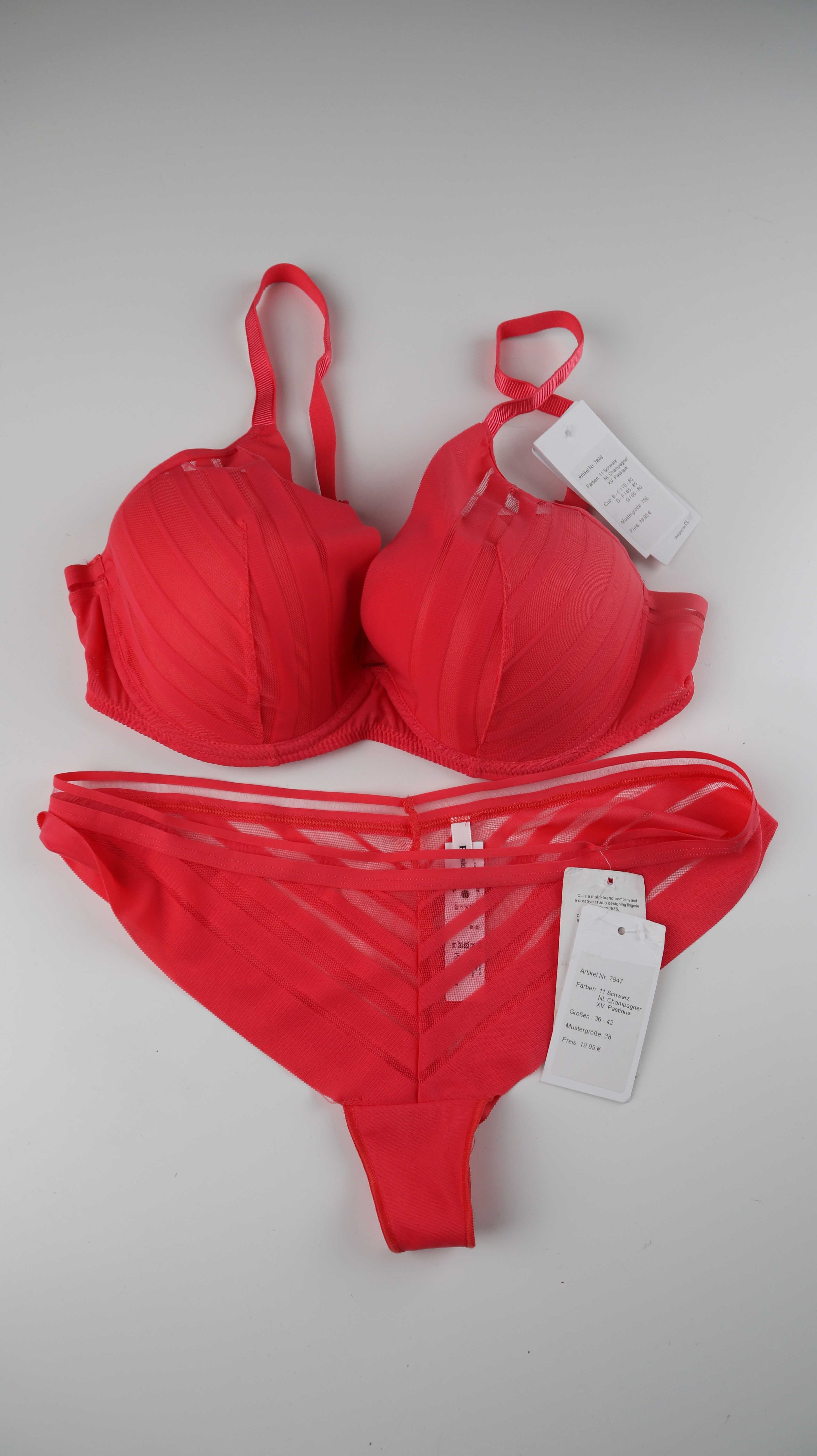 Passionata Set Unterwäsche BH Slip Neu Koralle 75 E 40 L