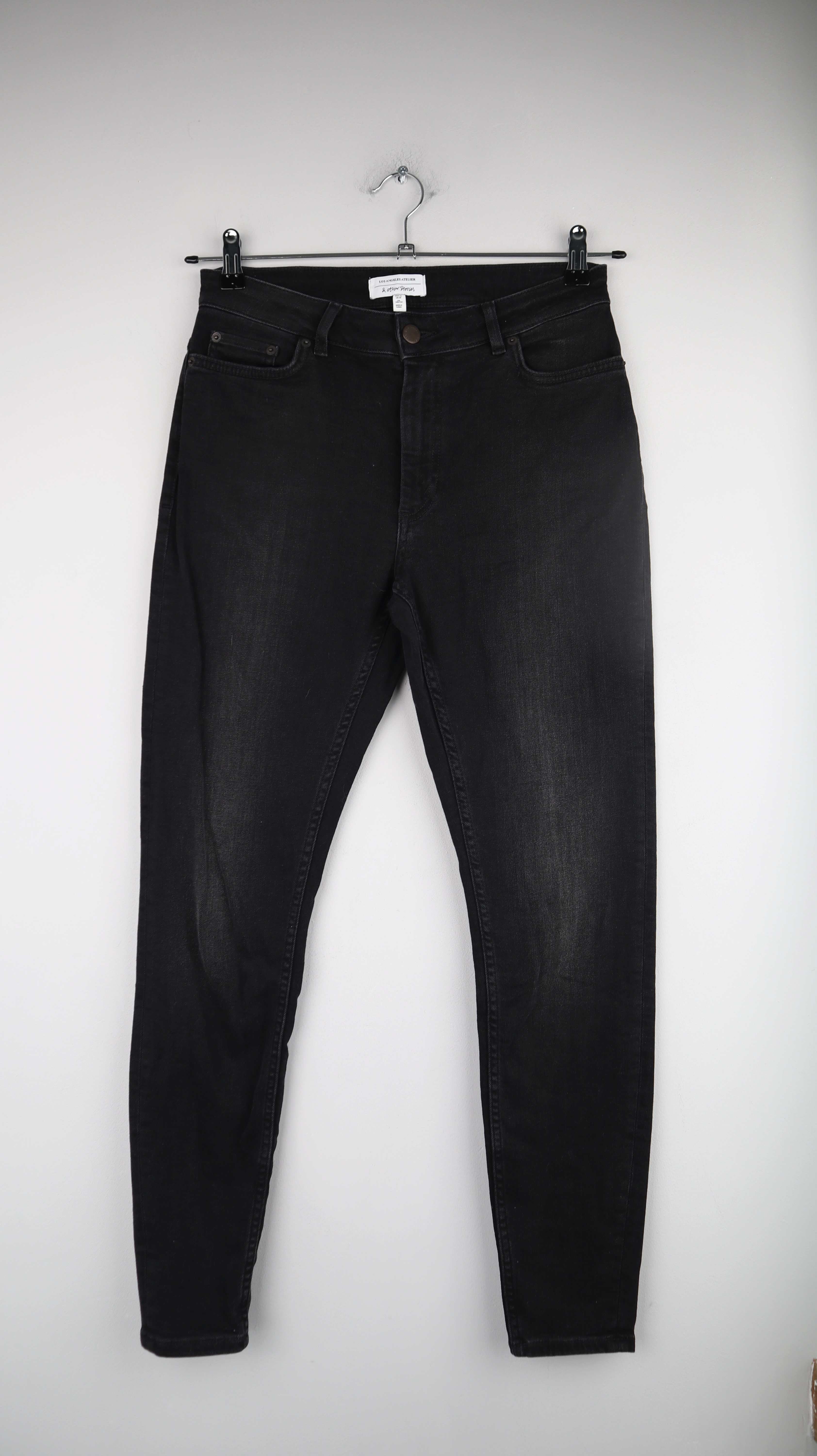 &other stories Hose Jeans Grau Denim 29 Dunkelgrau skinny Röhrenhose 38 M
