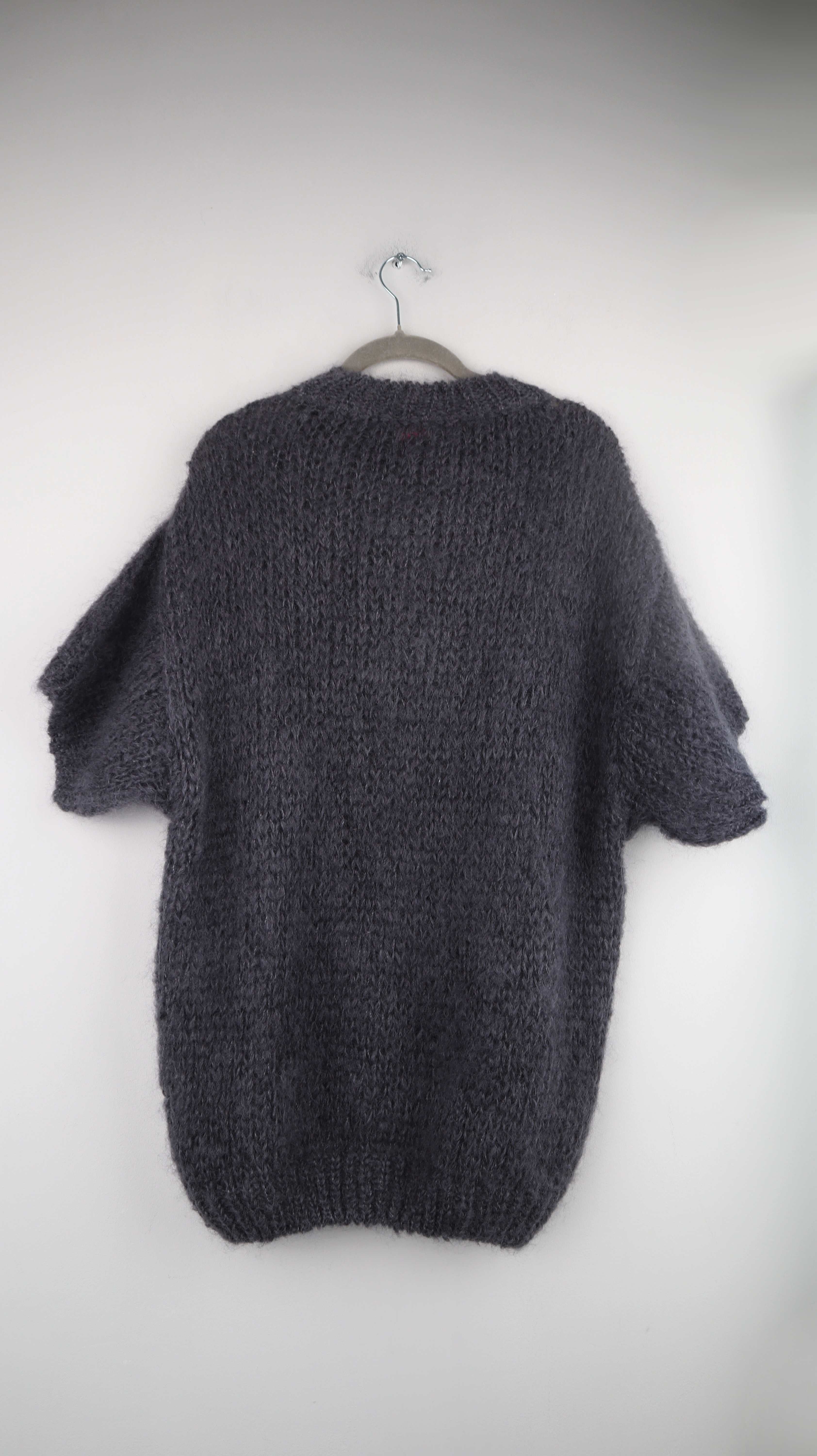 Elbflorenz Shirt T-Shirt gestrickt Neu Oberteil Grau Mohair Strickshirt