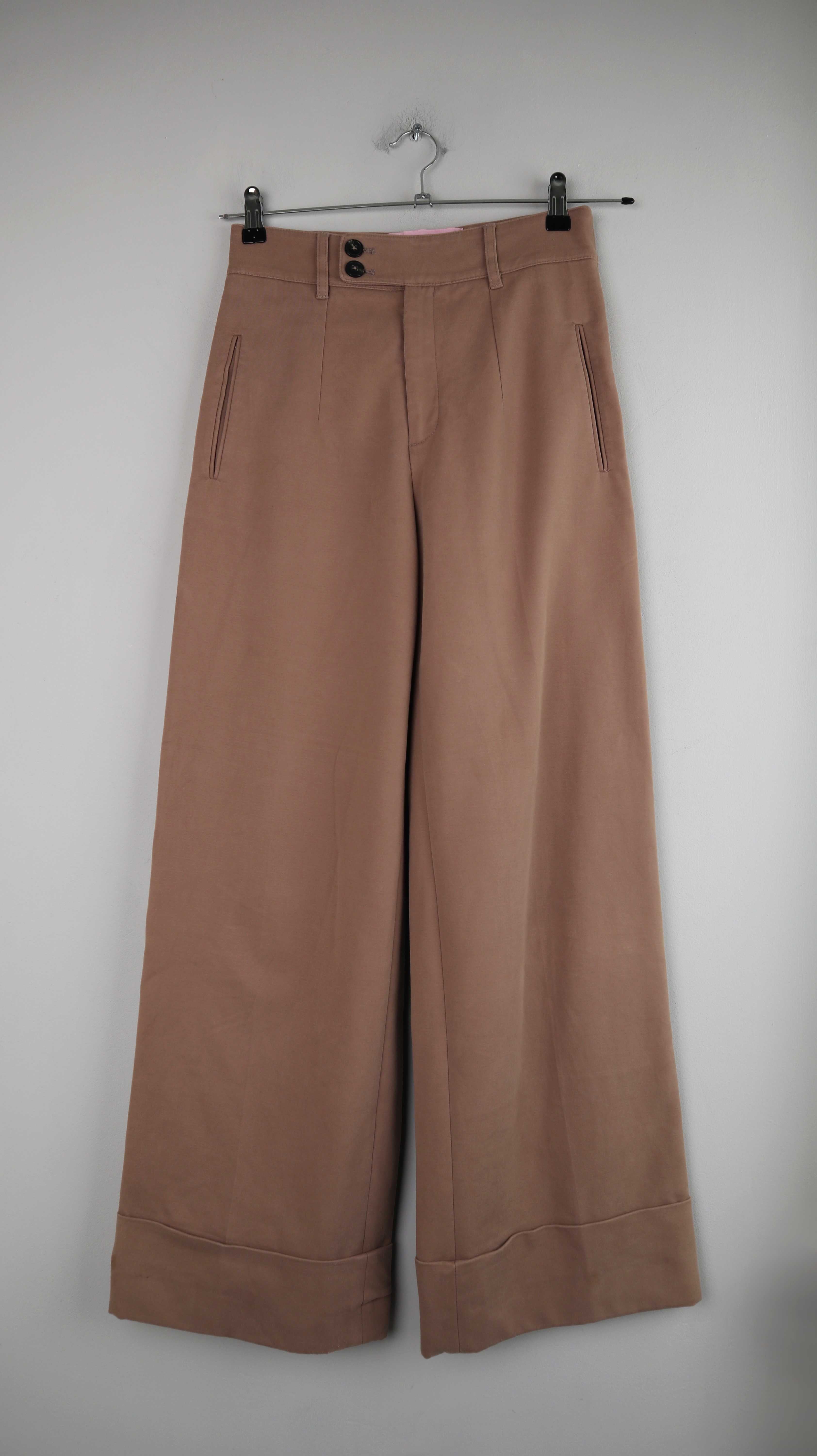 Closed x Leandra Medine Cohen Hose Braun 25 flared Beige Edition Stoffhose Anzughose