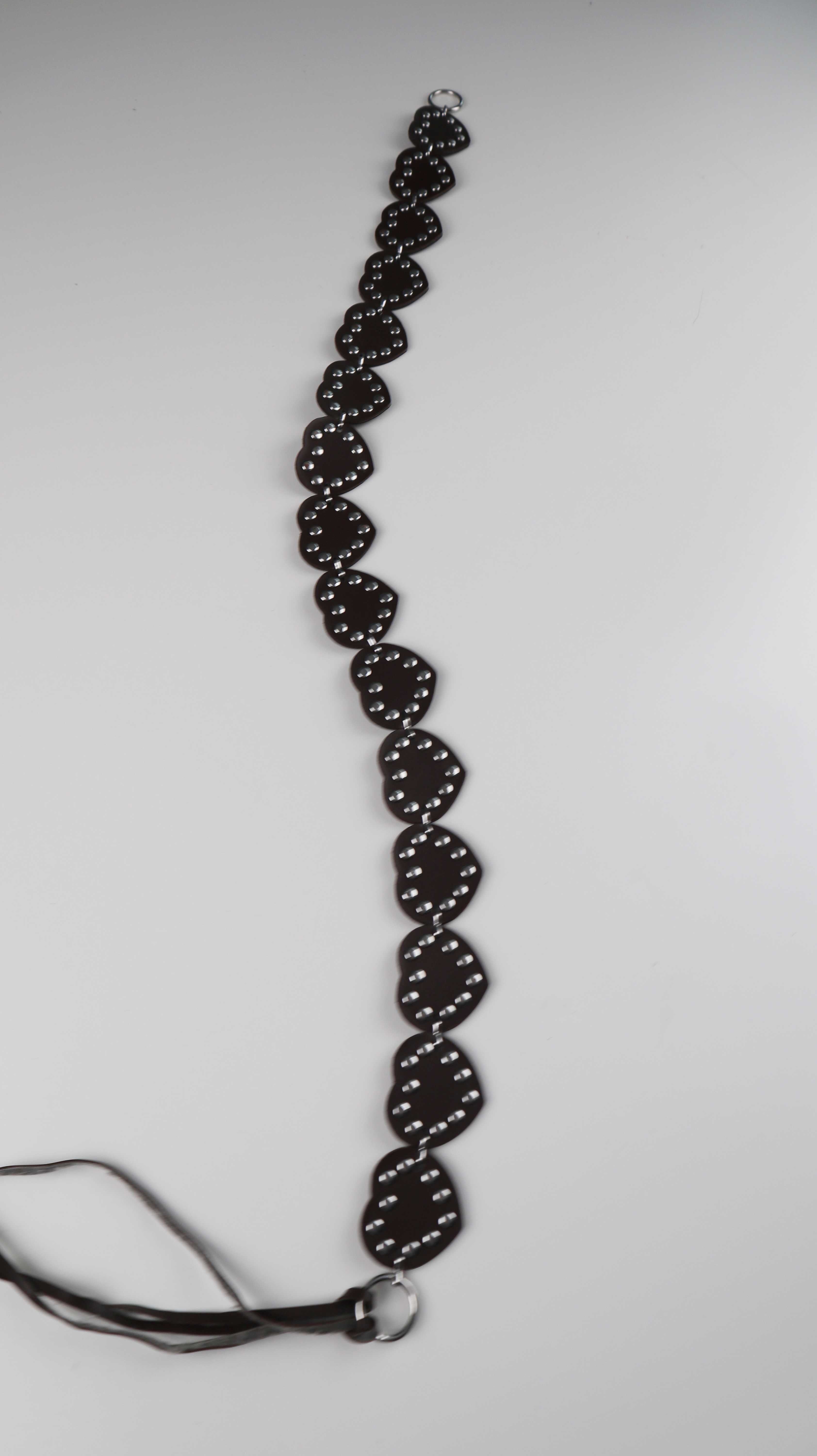 Vintage Y2K Gürtel Braun Herzchengürtel Fransen