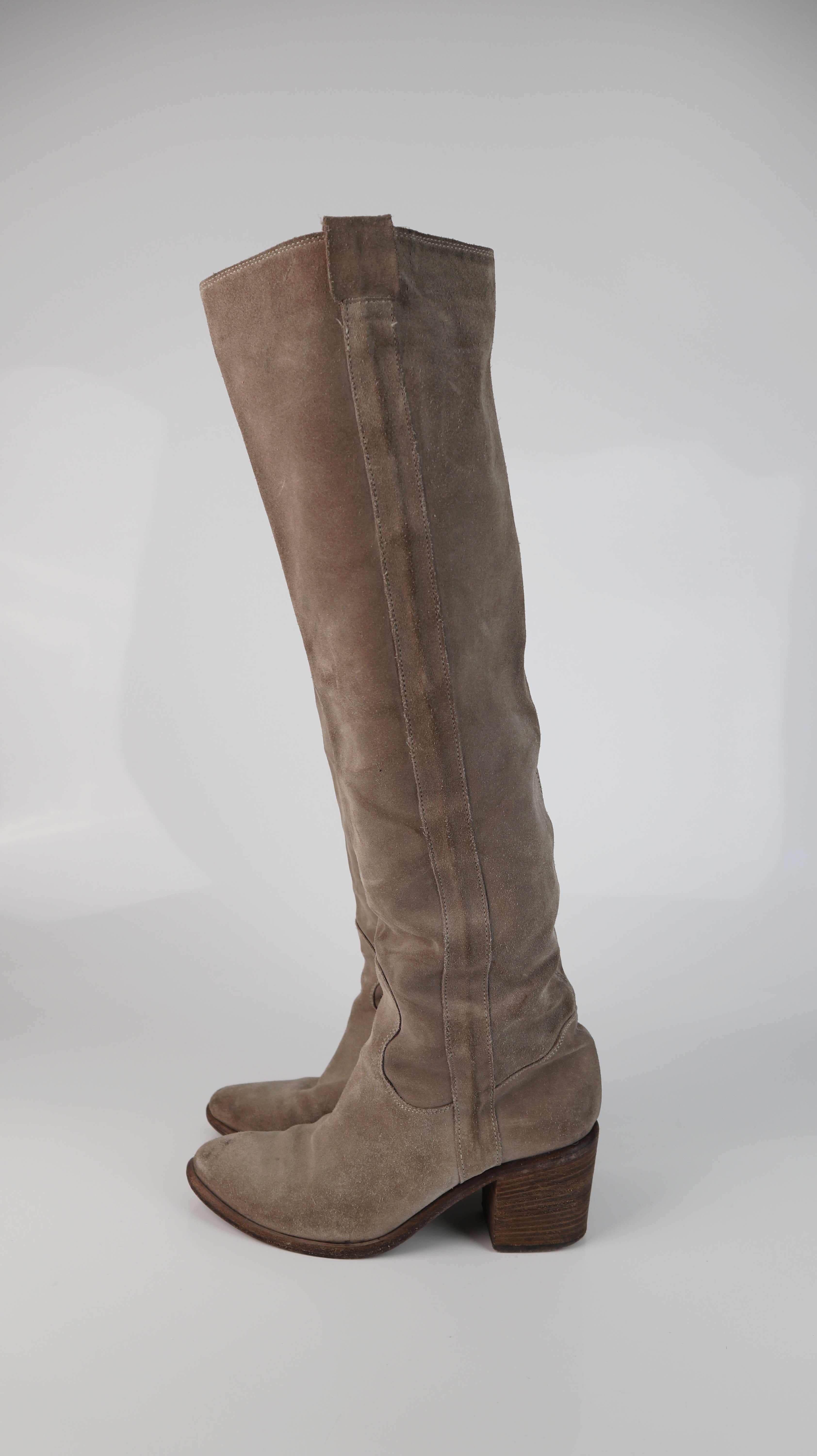 vero cuoio Stiefel Wildleder Lederstiefel lang 39 Overknee lang