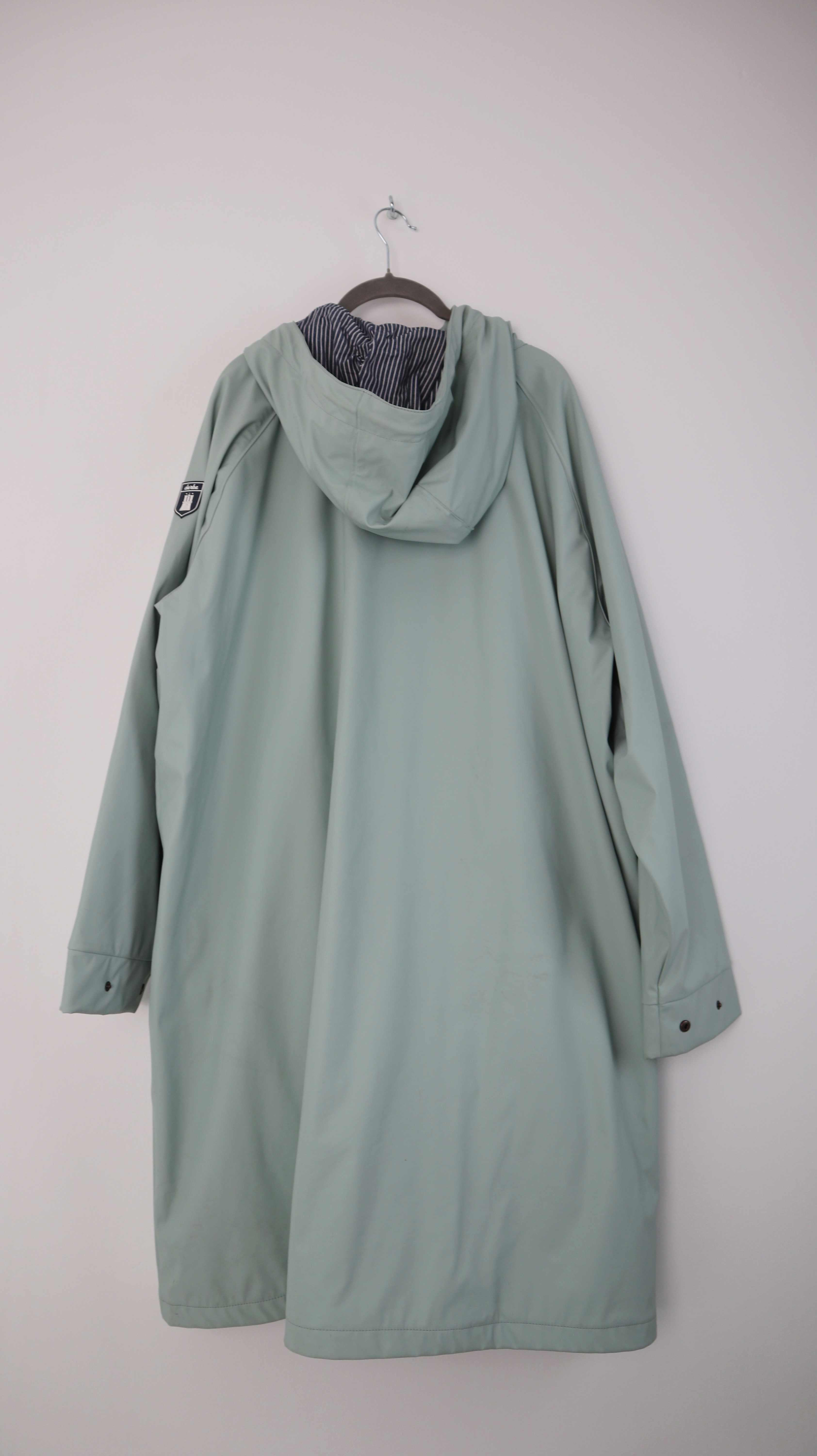Derbe Hamburg Regenmantel Regenjacke Türkis blau 46 Mantel