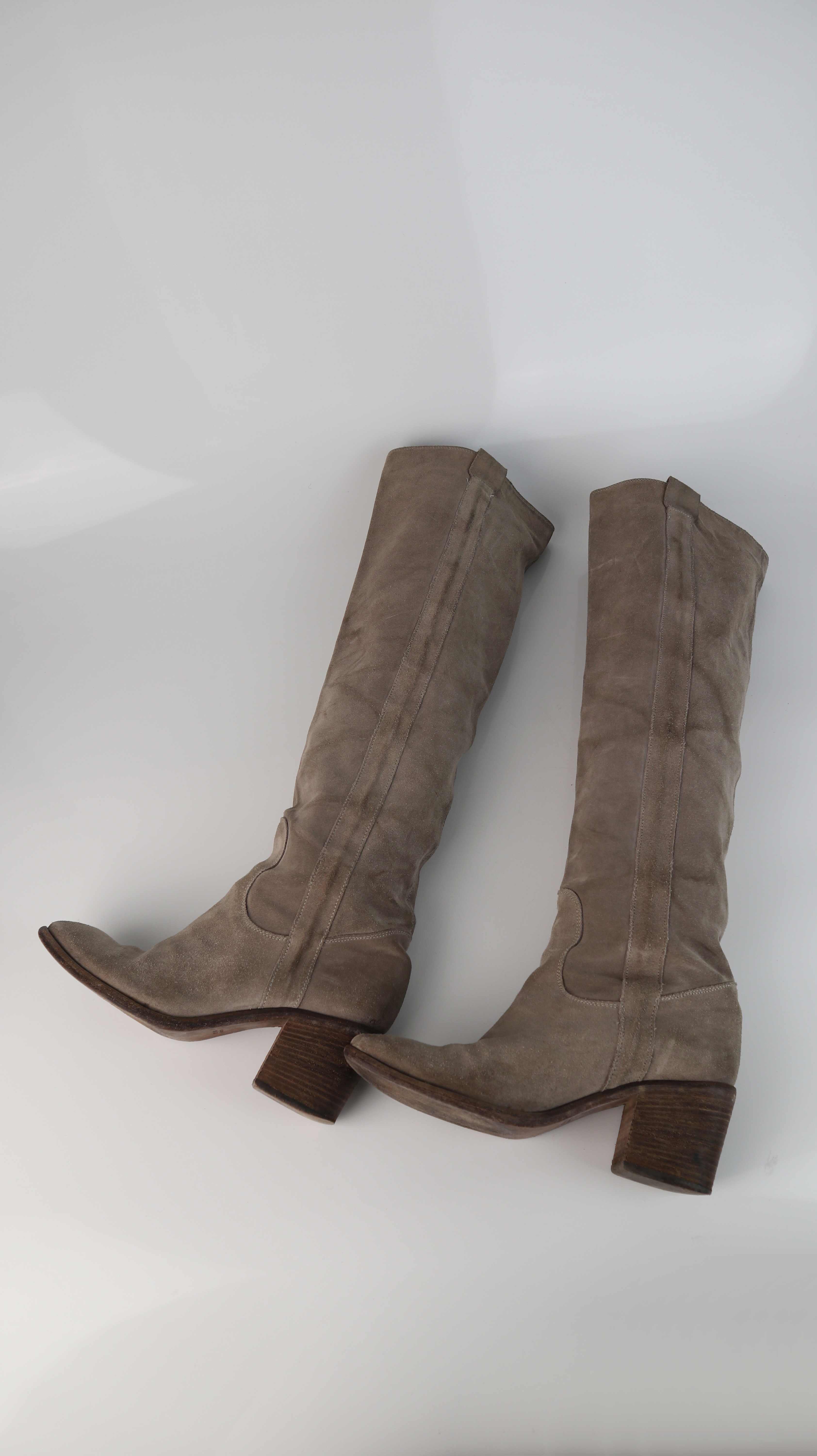 vero cuoio Stiefel Wildleder Lederstiefel lang 39 Overknee lang