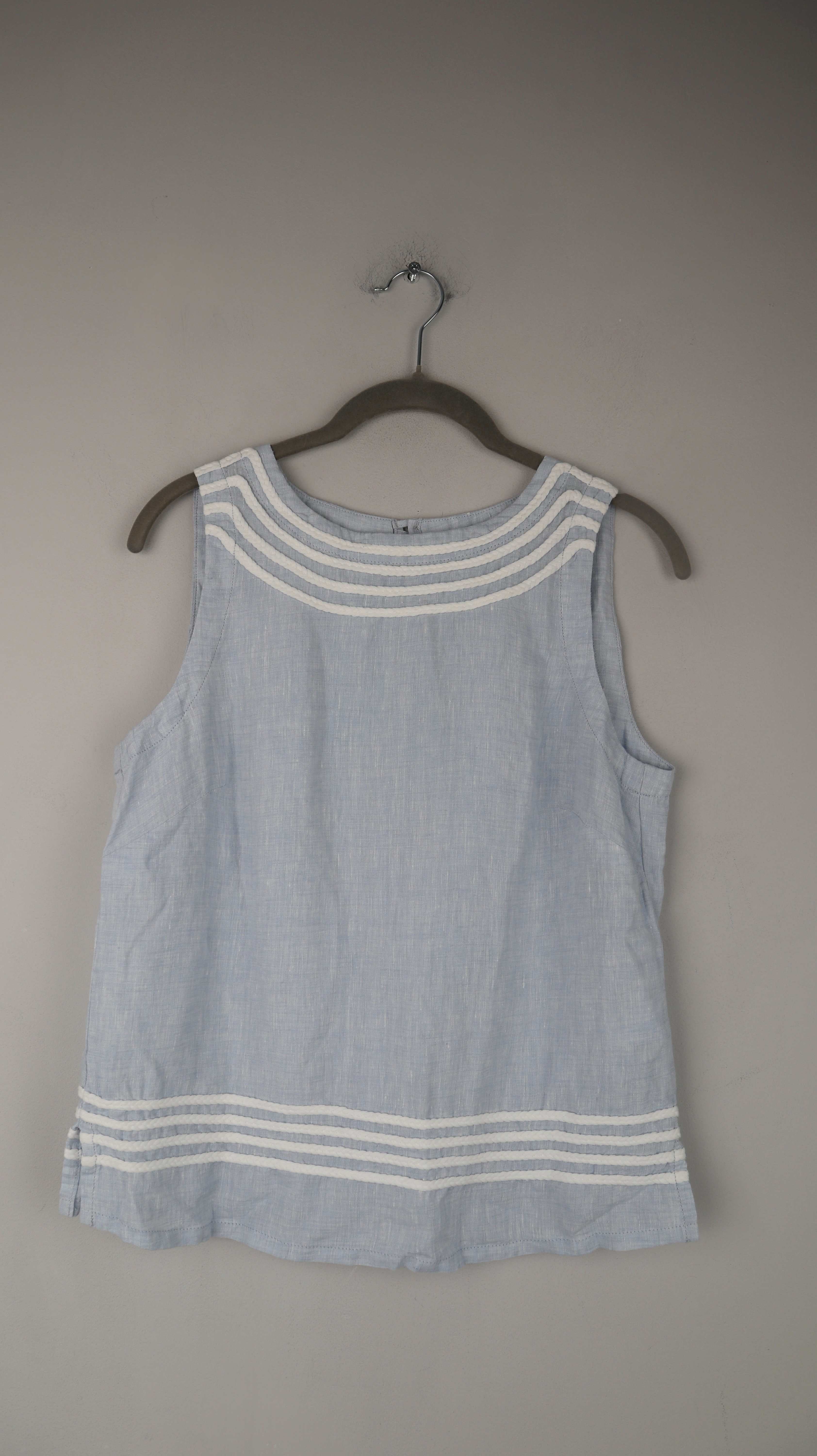 Deerberg Top Blau Hellblau Leinentop 38 M Shirt Oberteil